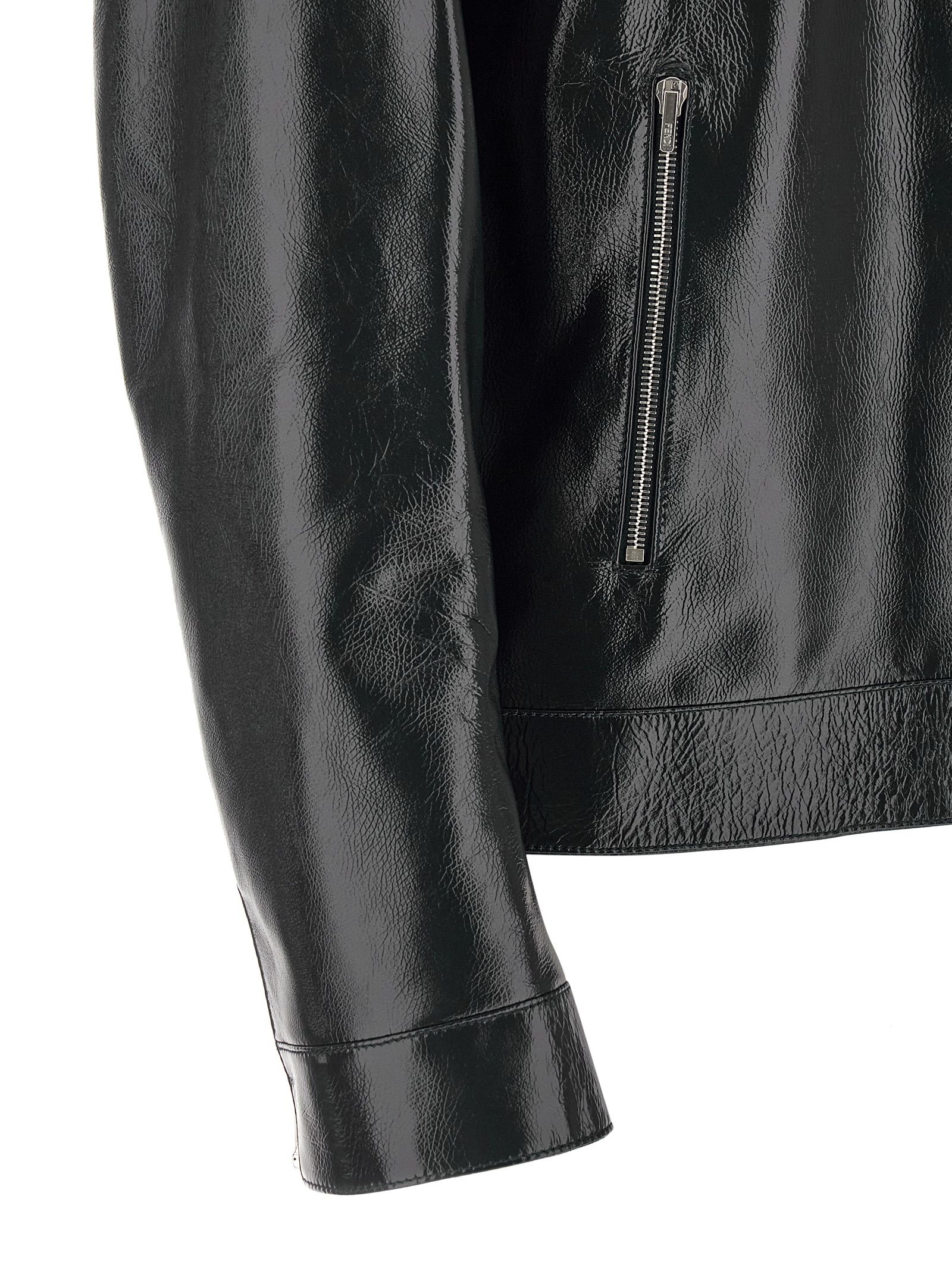 Lamb Leather Leather Men's Jacket - Fendi - Modalova