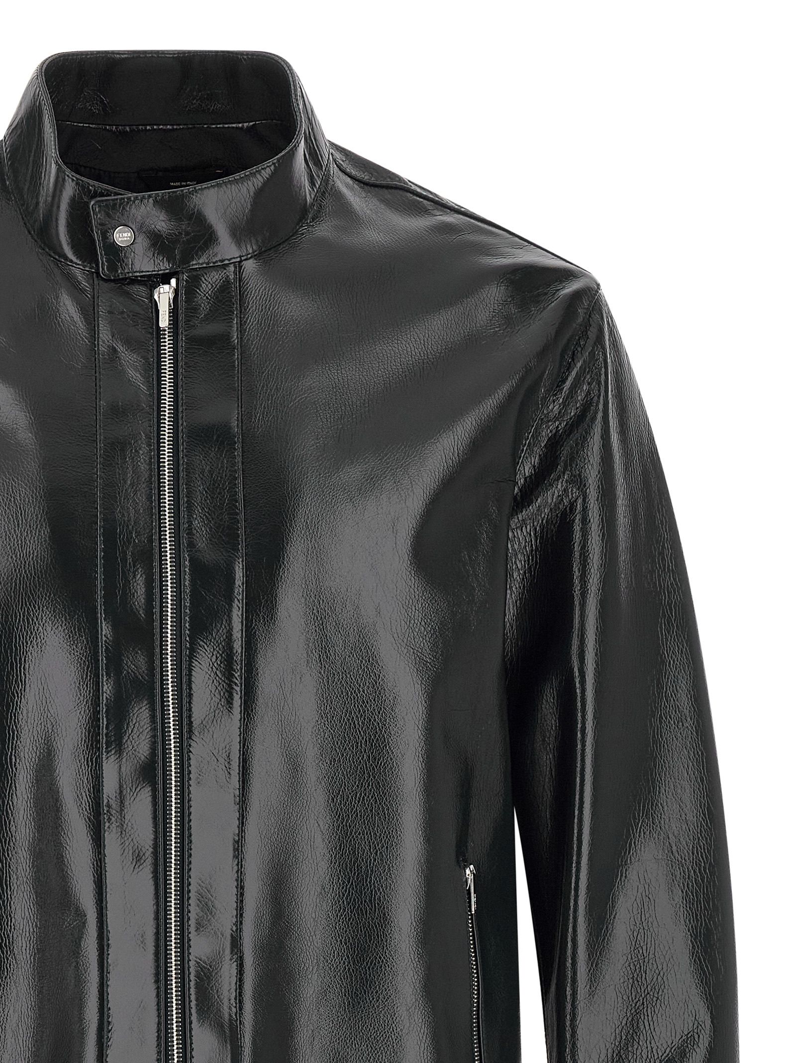Lamb Leather Leather Men's Jacket - Fendi - Modalova