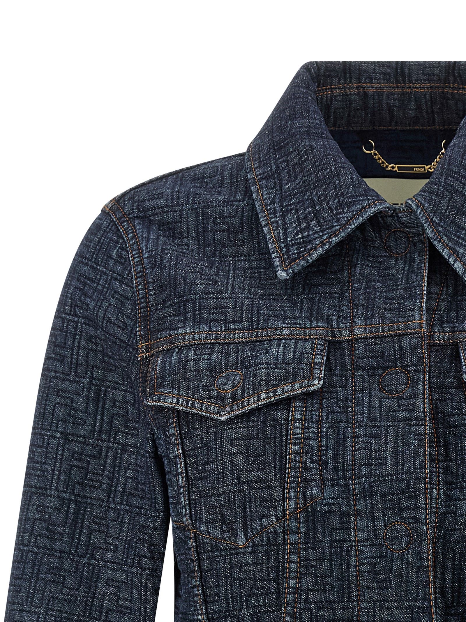 Cotton Denim Women's Jacket - Fendi - Modalova