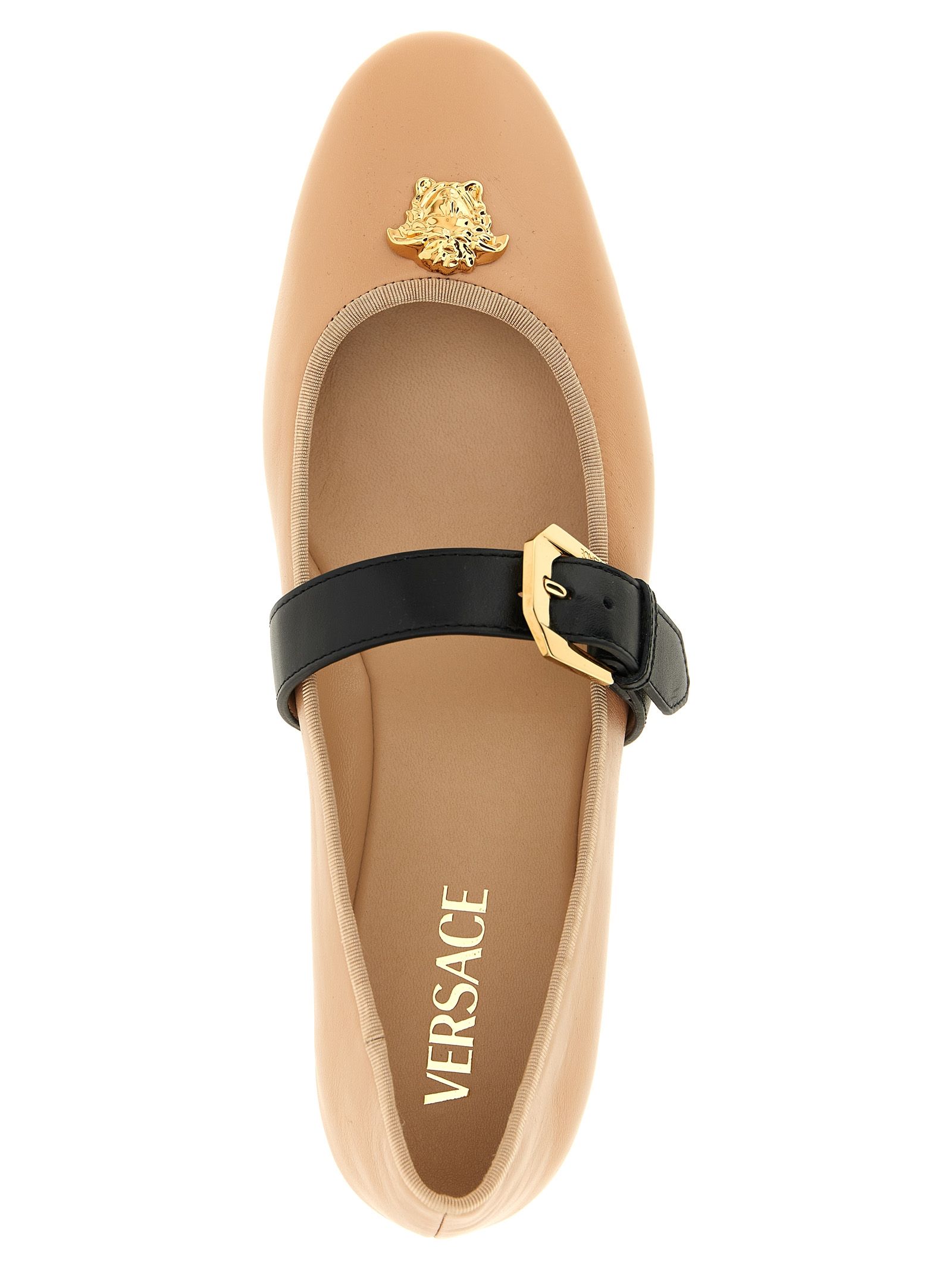 Lamb Leather Ballet Women's Flats - Versace - Modalova