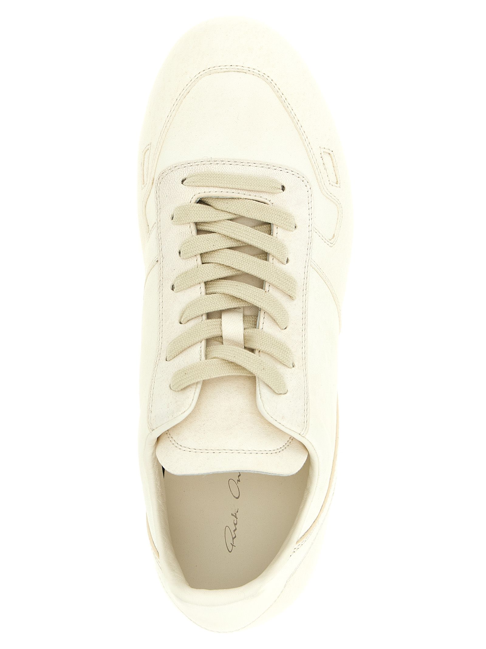 Lamb Leather Low Top Men's Sneakers - Rick Owens - Modalova