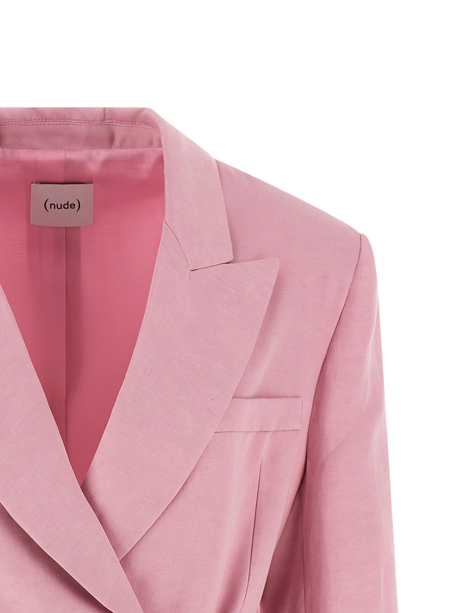 Linen Women's Blazer - NUDE - Modalova