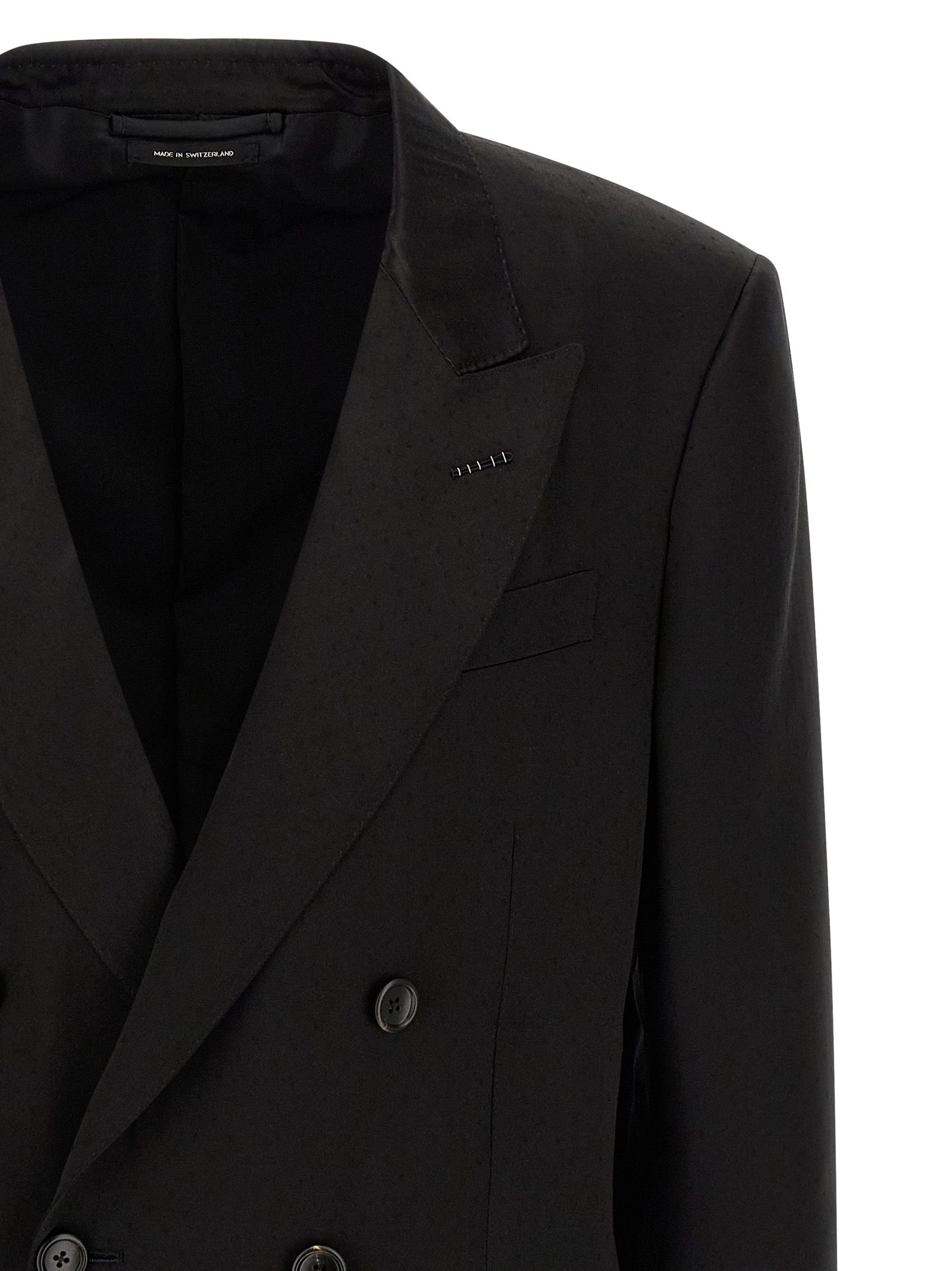 Tom Ford Black Viscose Men's Blazer - Tom Ford - Modalova