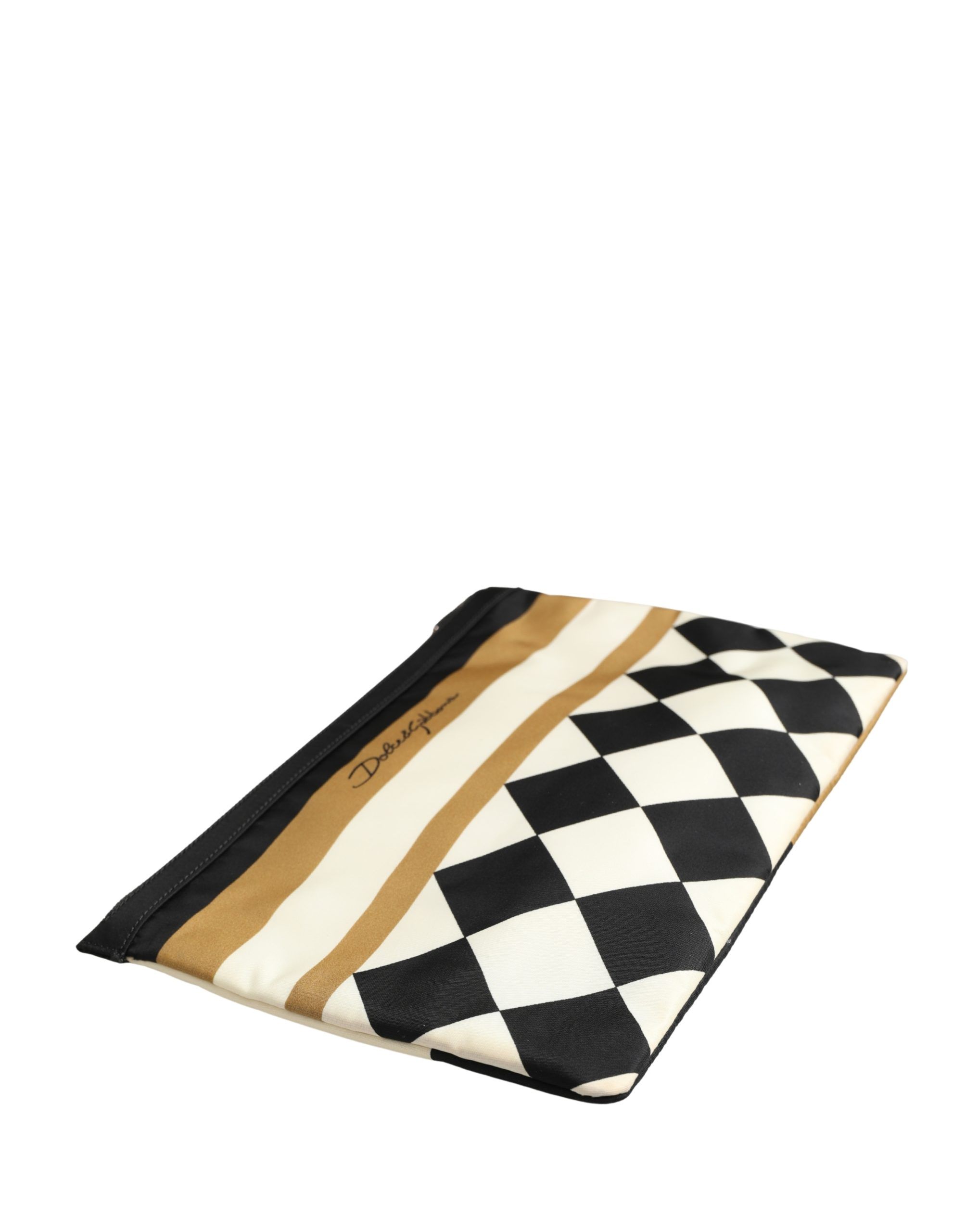 Checkered Logo Print Nylon Clutch Borse Men's Bag - Dolce & Gabbana - Modalova