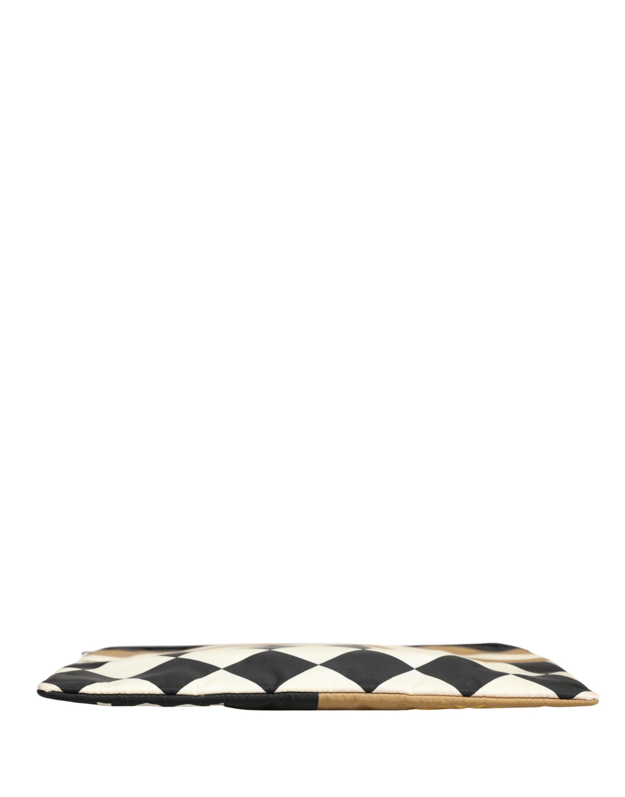 Checkered Logo Print Nylon Clutch Borse Men's Bag - Dolce & Gabbana - Modalova