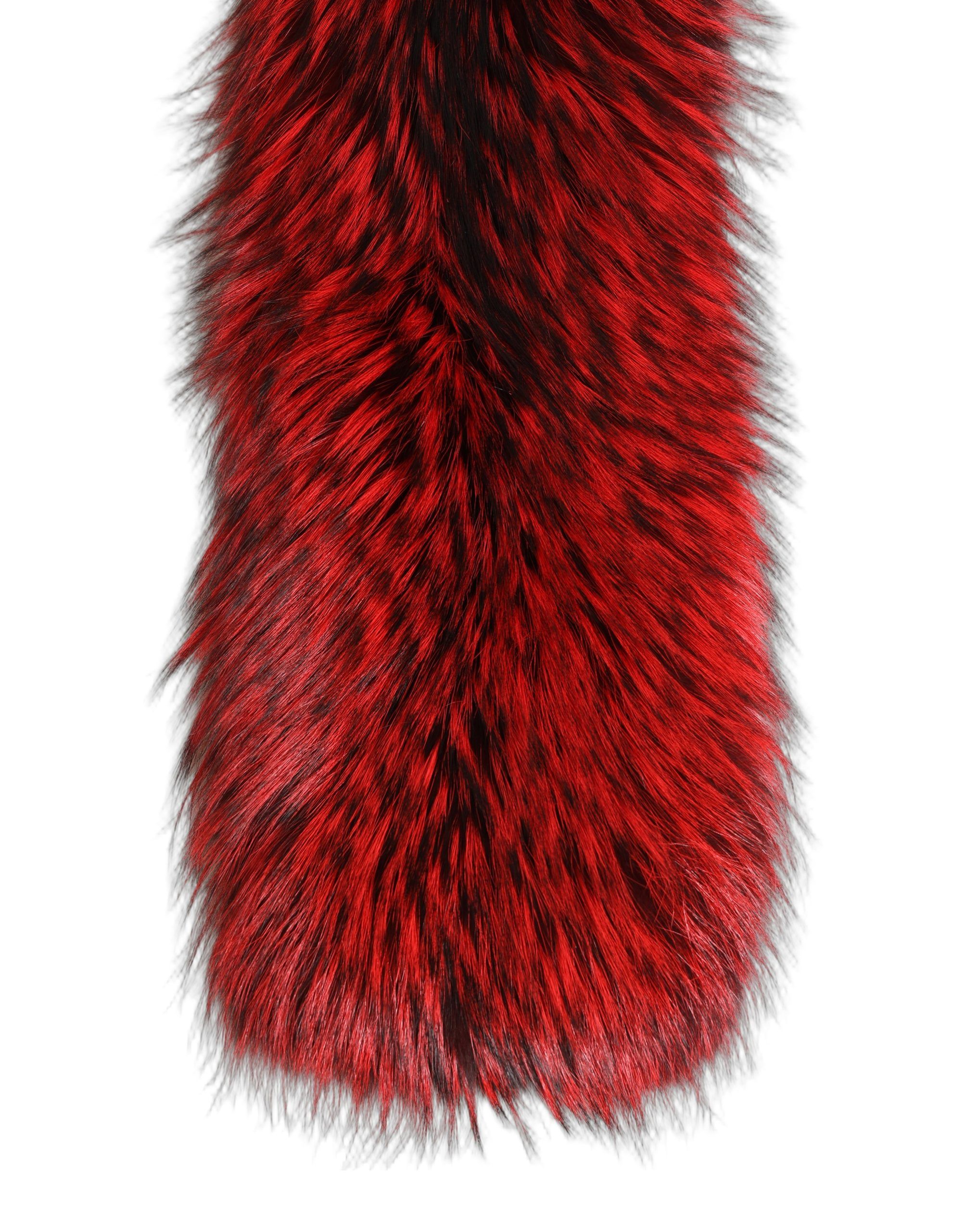 Fox Fur Neck Wrap Warmer Winter Women's Scarf - Dolce & Gabbana - Modalova