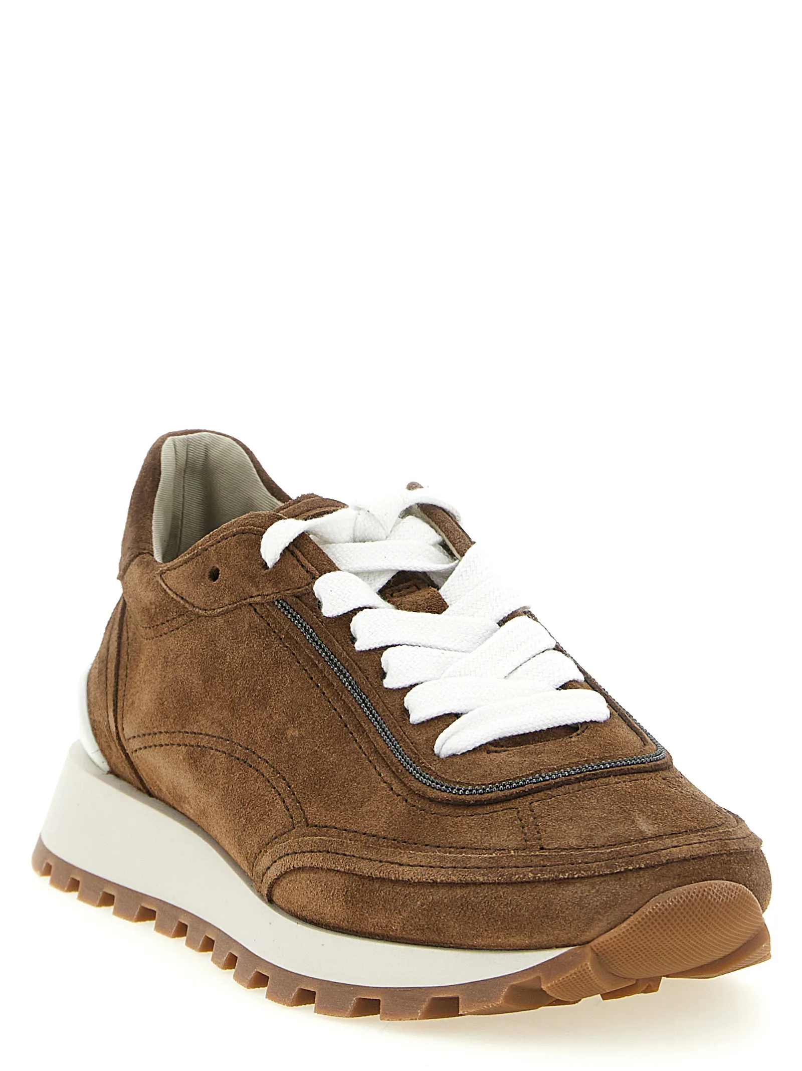 Calfskin Low Top Women's Sneakers - Brunello Cucinelli - Modalova
