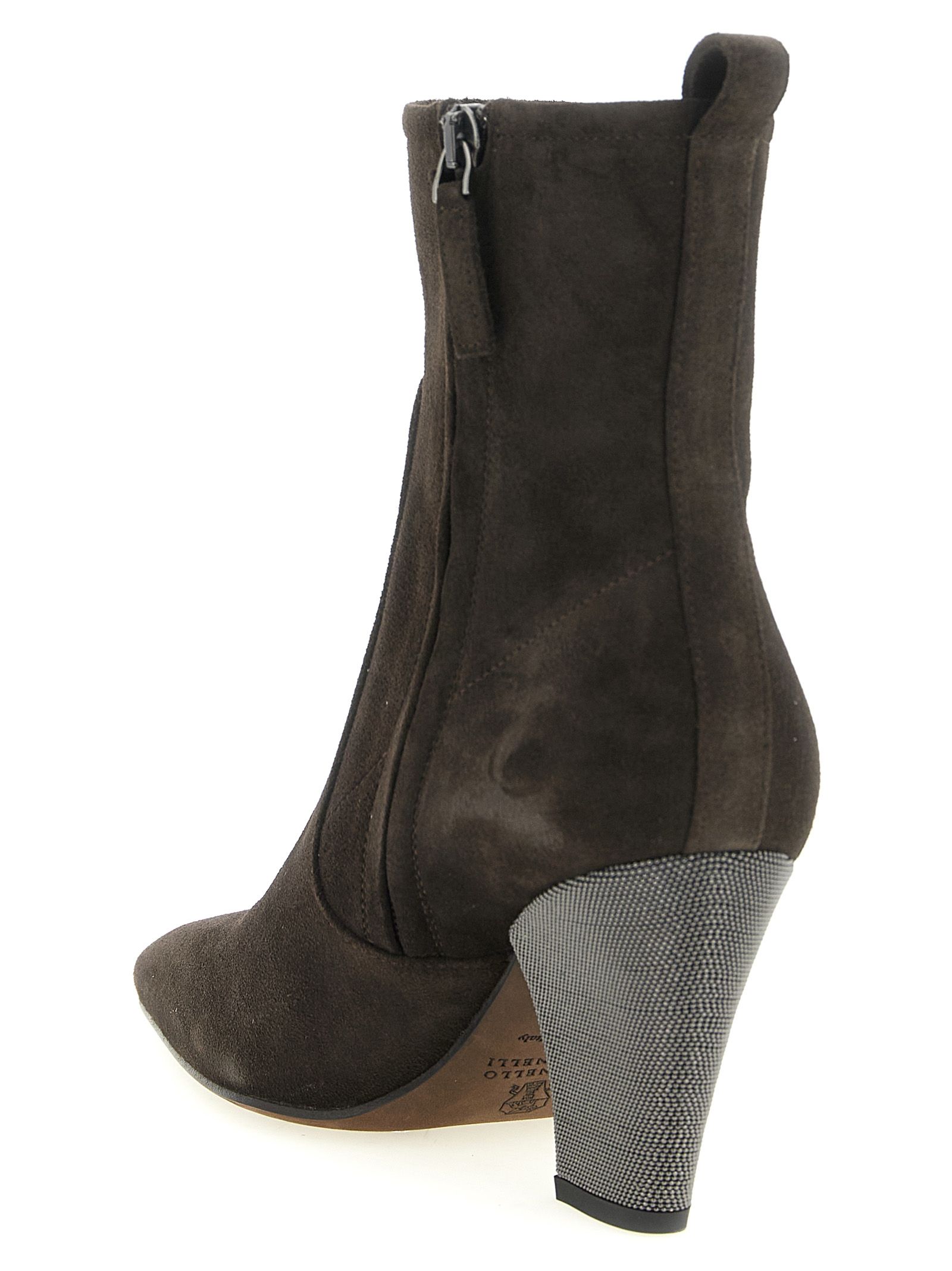 Calfskin Ankle Women's Boots - Brunello Cucinelli - Modalova