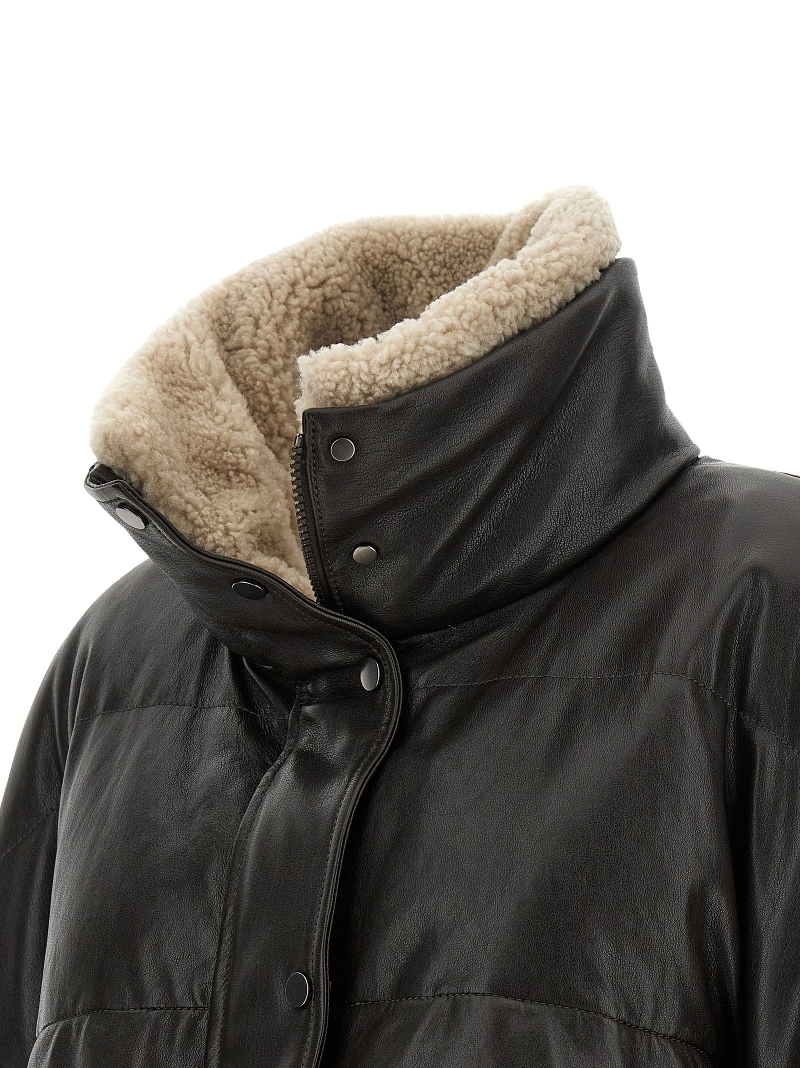 Lamb Leather Leather Women's Jacket - Brunello Cucinelli - Modalova