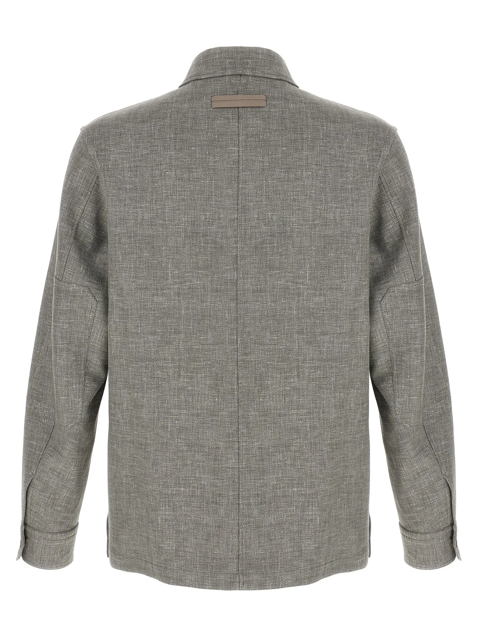 ZEGNA Beige Linen Men's Blouse - ZEGNA - Modalova
