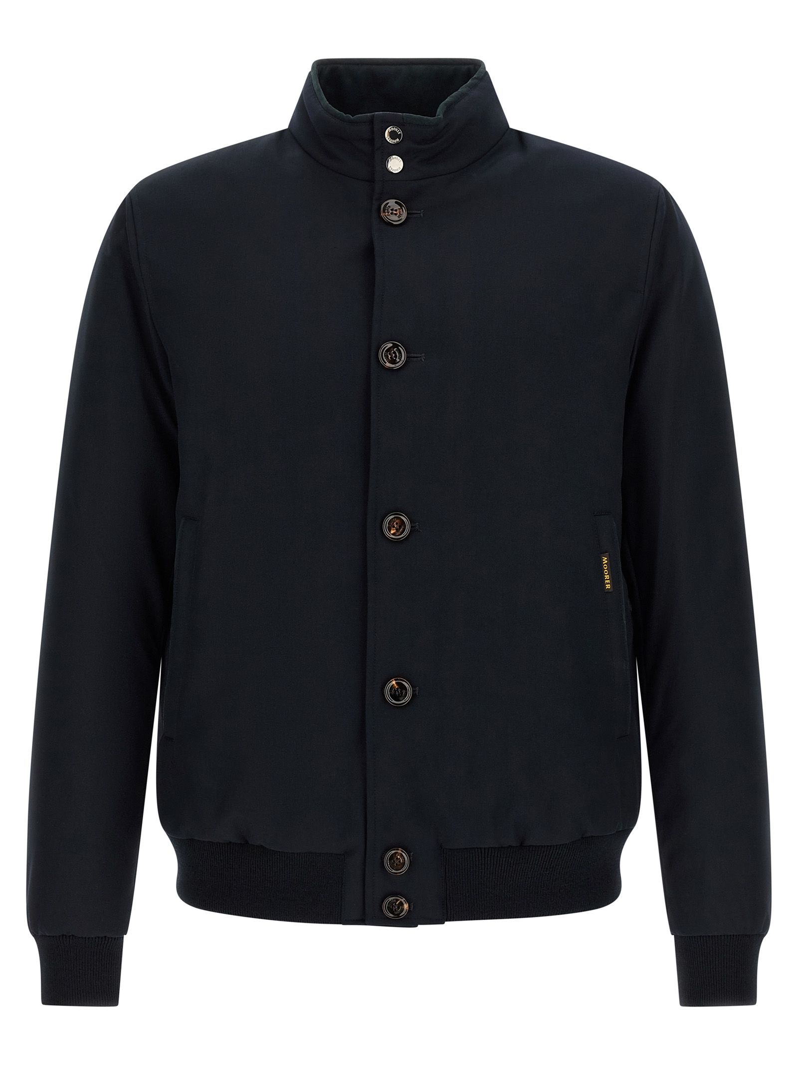 MooRER Blue Wool Men's Bomber - MooRER - Modalova