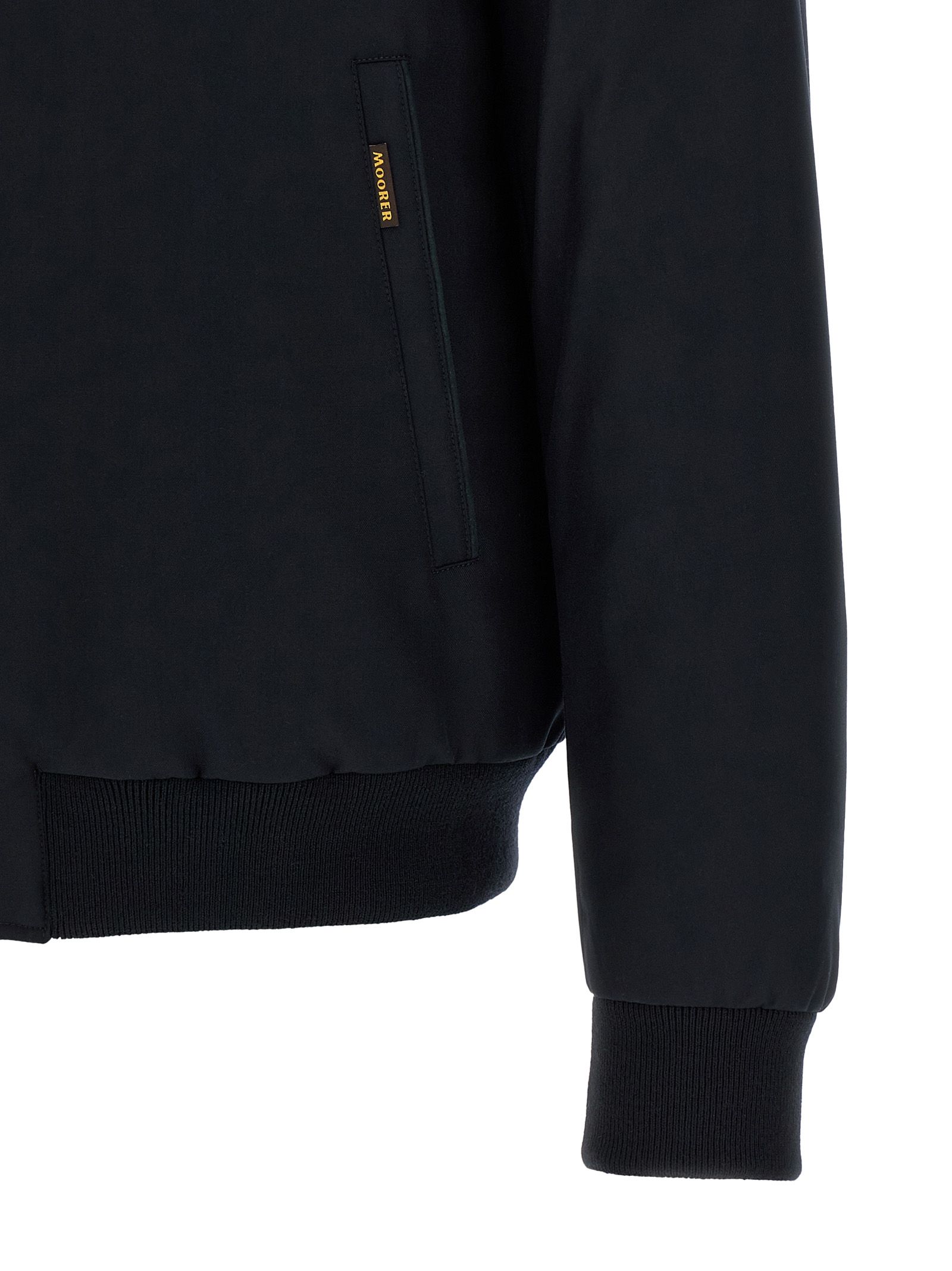 MooRER Blue Wool Men's Bomber - MooRER - Modalova