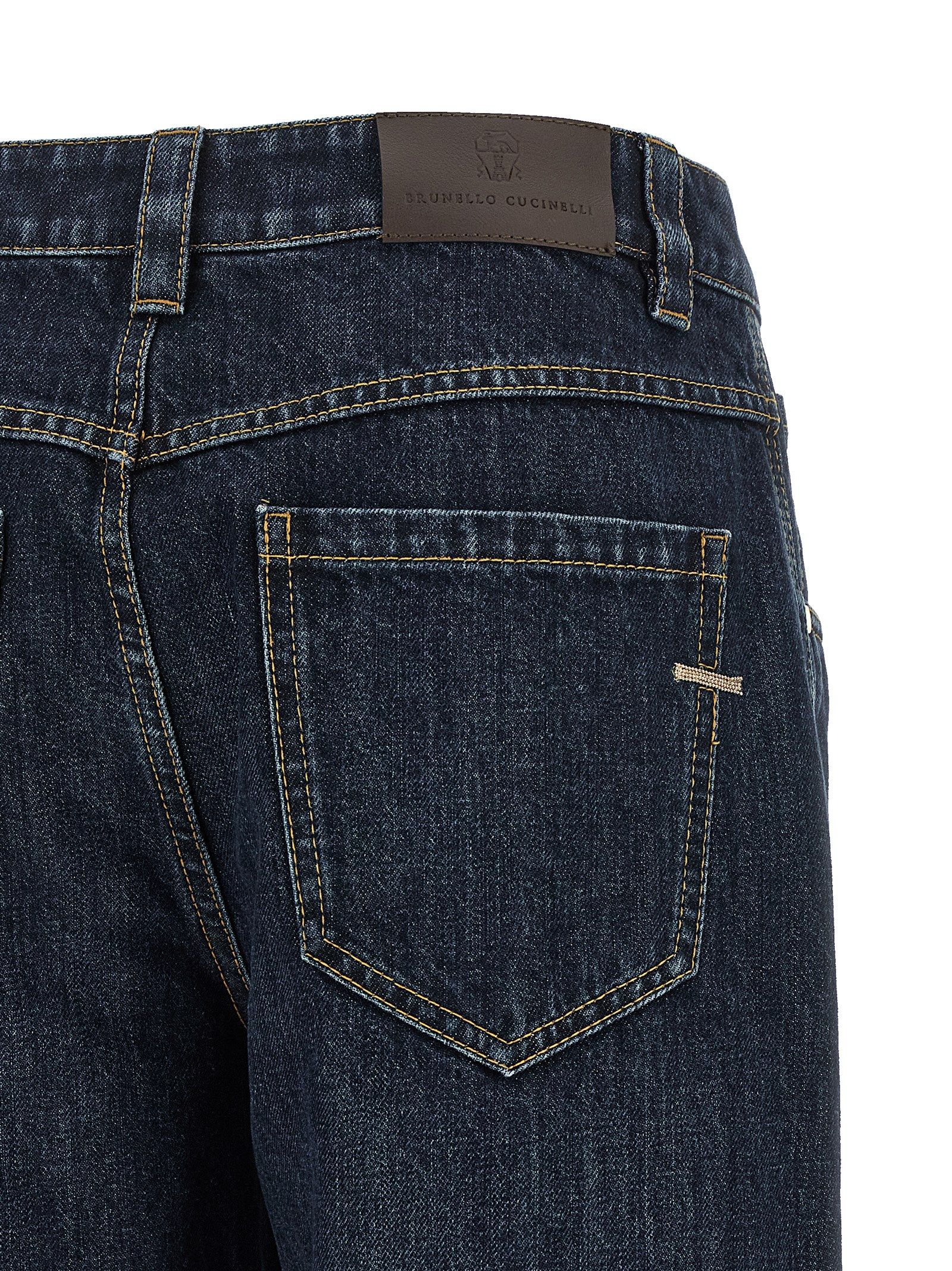 Cotton Straight-Leg Women's Jeans - Brunello Cucinelli - Modalova