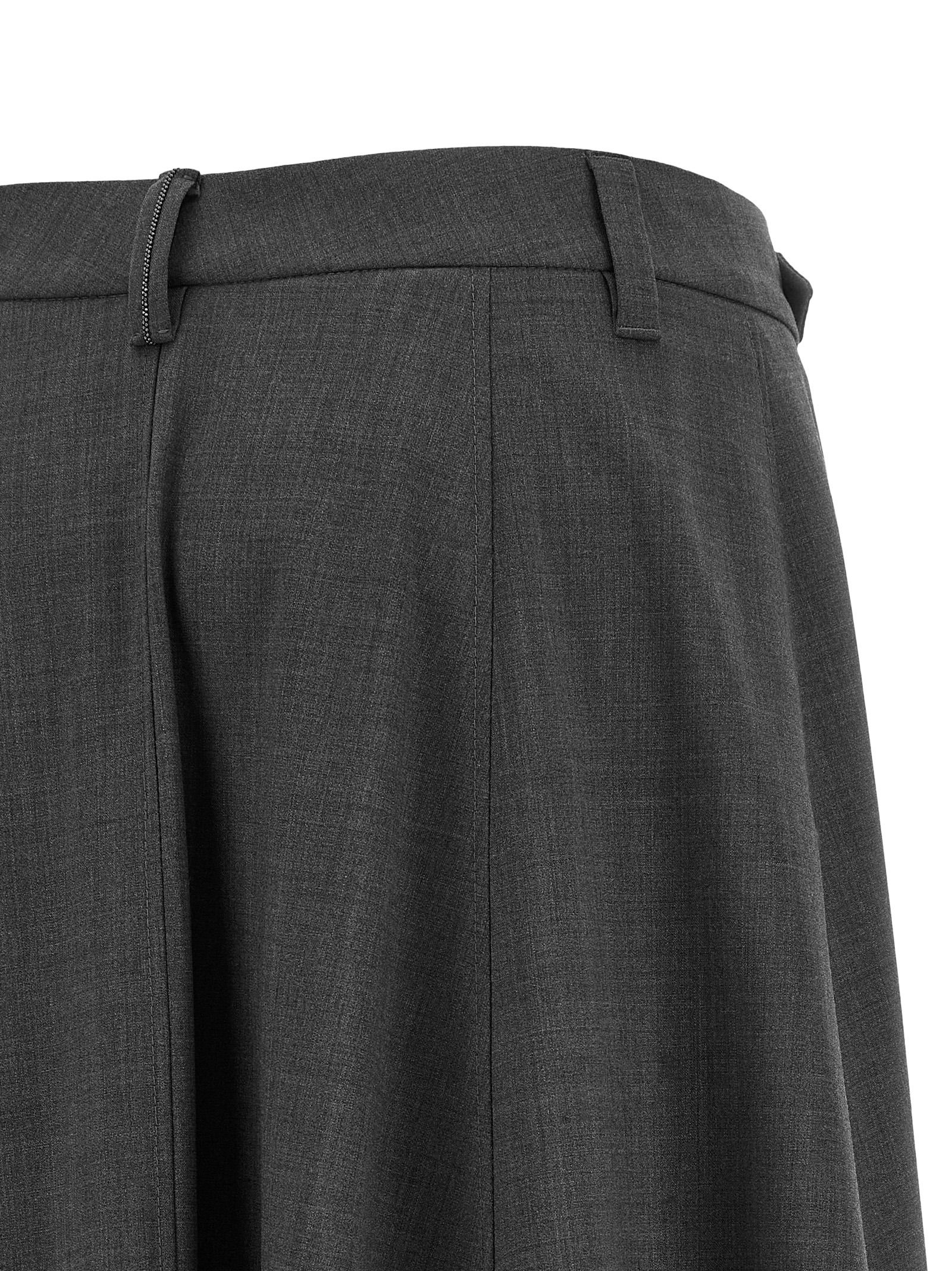 Virgin Wool Midi Women's Skirt - Brunello Cucinelli - Modalova