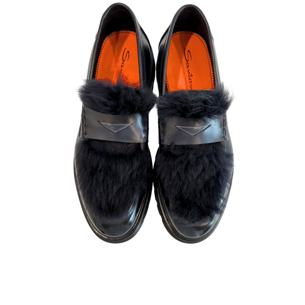 Leather Men Men's Loafer - Santoni - Modalova