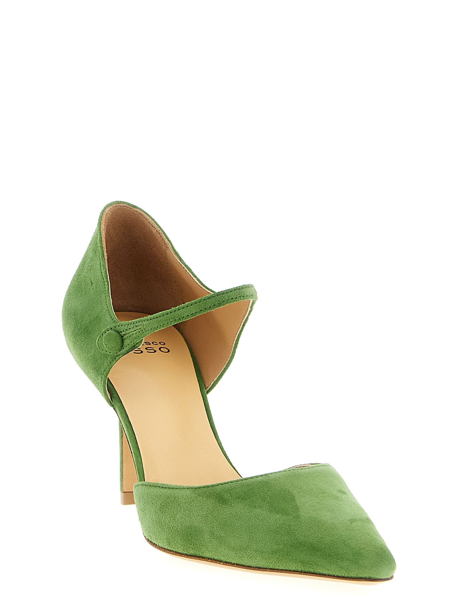 Goatskin Mid Heel Women's Pumps - Francesco Russo - Modalova