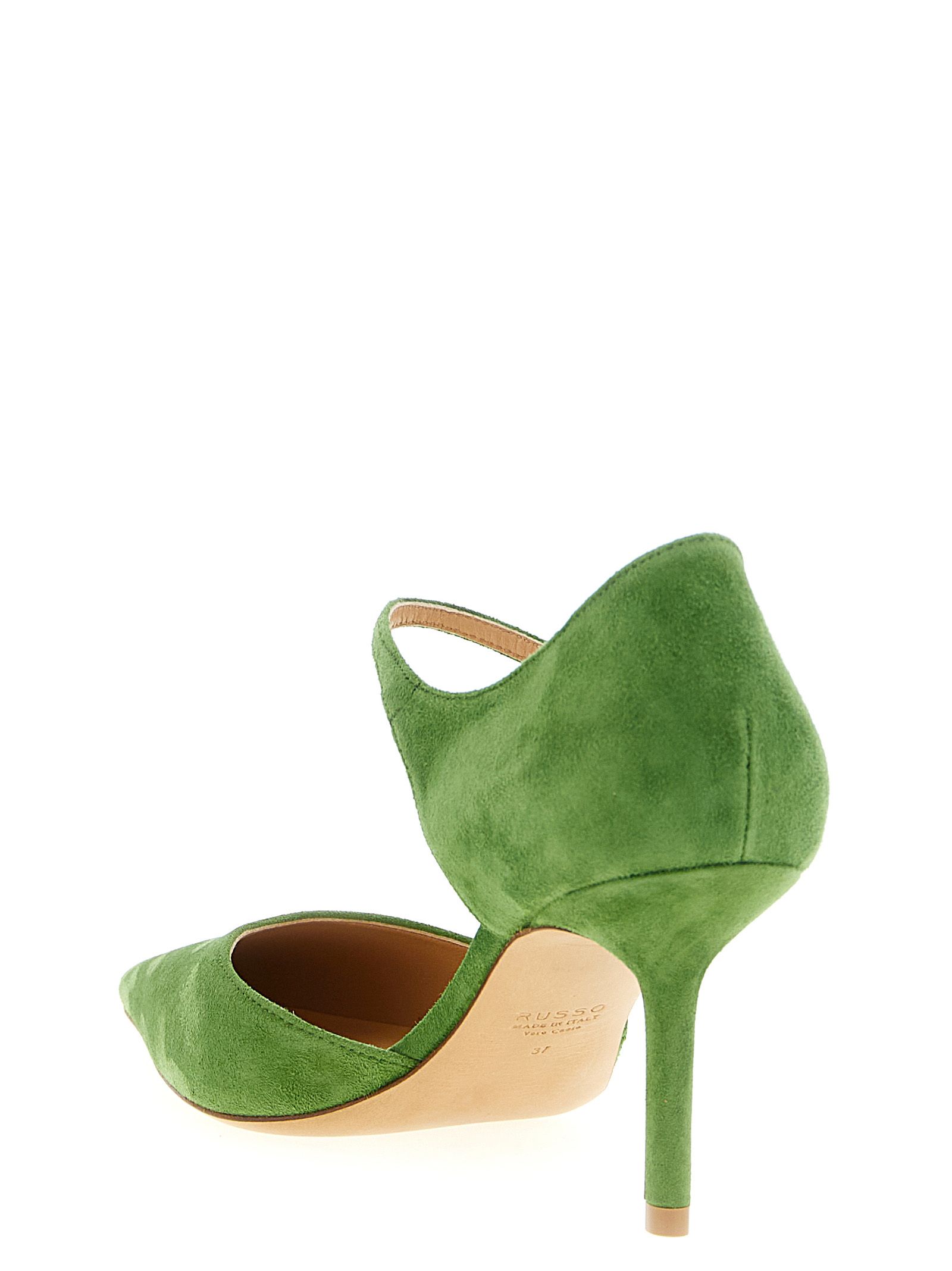 Goatskin Mid Heel Women's Pumps - Francesco Russo - Modalova