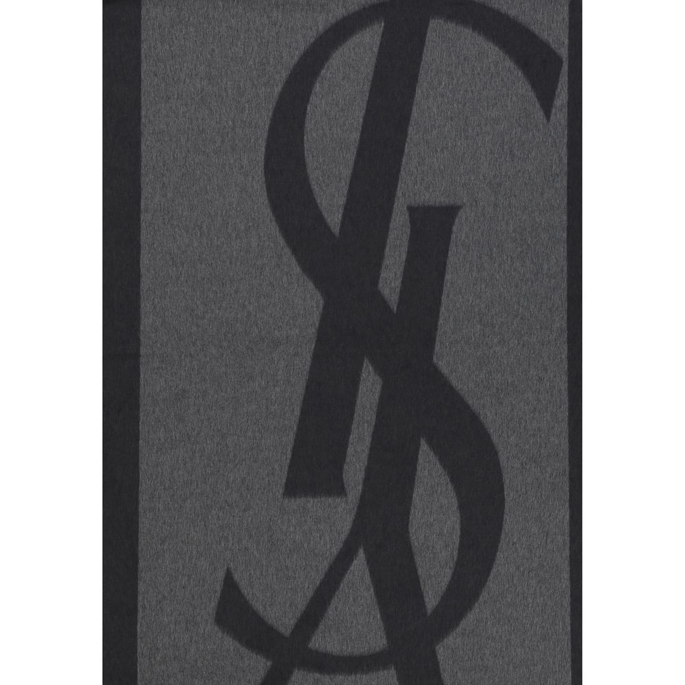 Saint Laurent Gray Silk Men's Scarf - Saint Laurent - Modalova