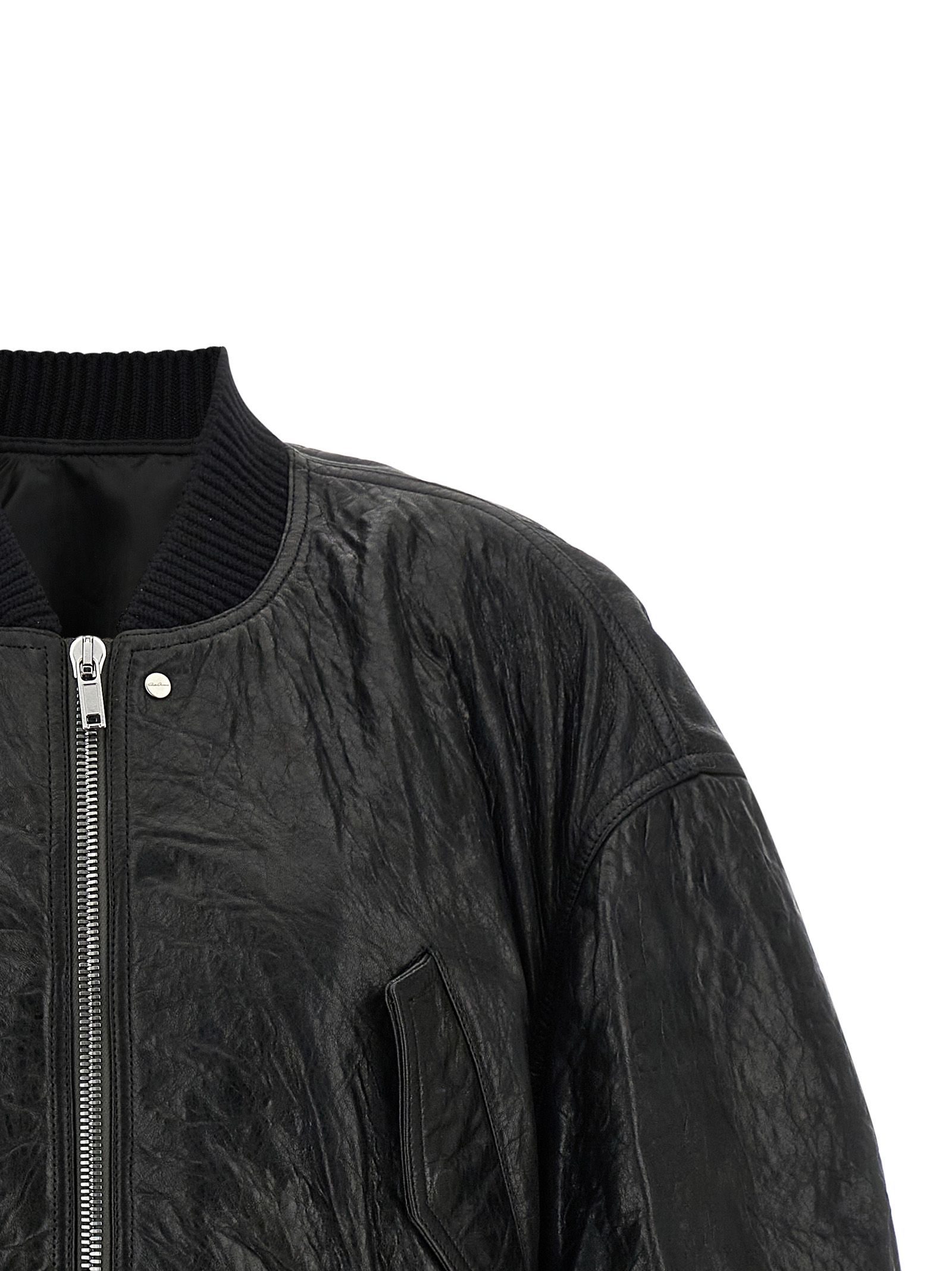 Lamb Leather Leather Women's Jacket - Rick Owens - Modalova