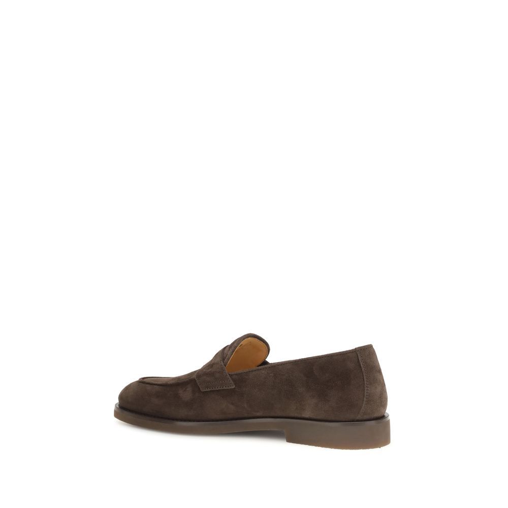 Calf Leather Bos Taurus Slip-On Men's Loafers - Brunello Cucinelli - Modalova