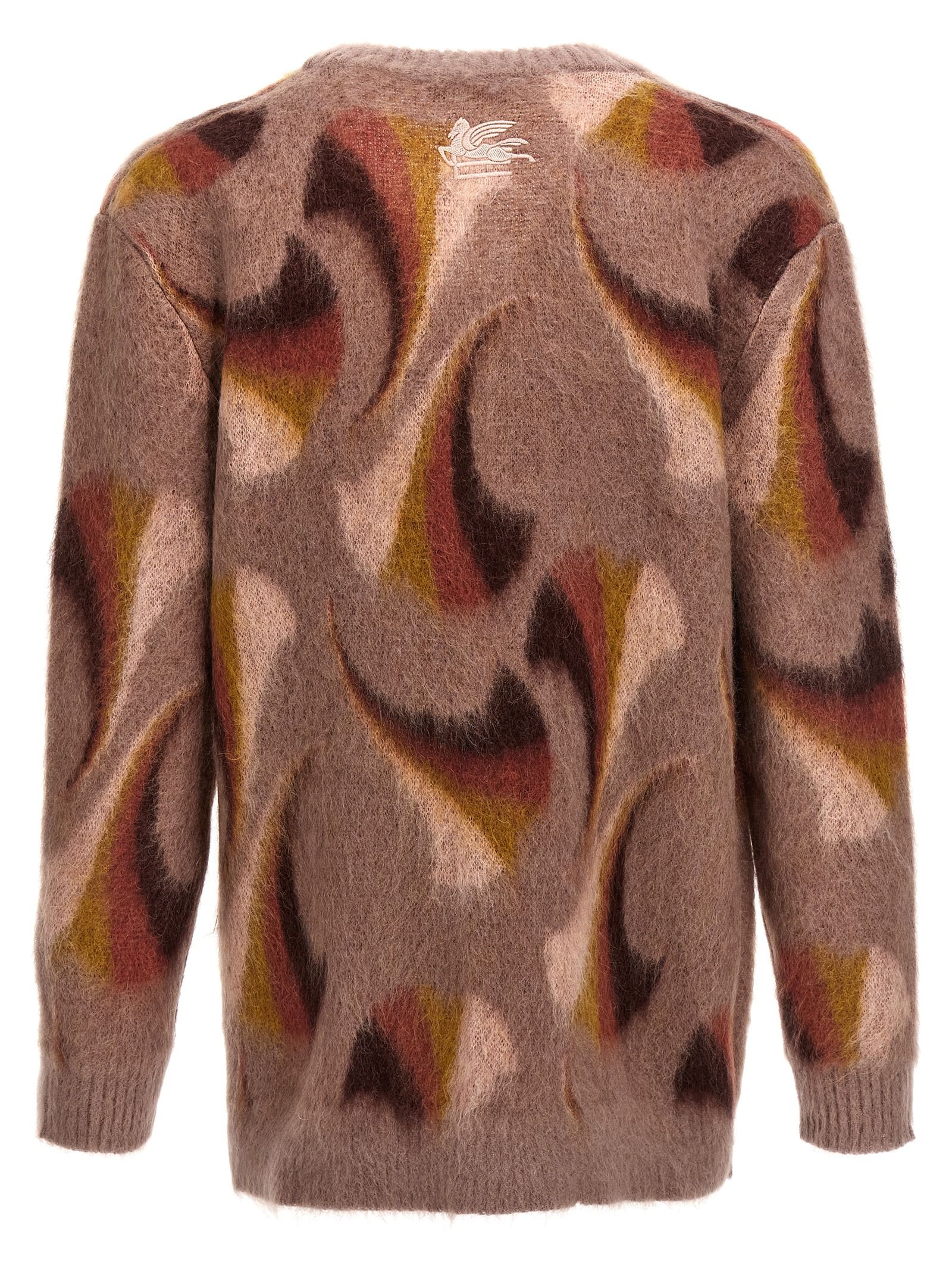 Etro Multicolor Wool Men's Cardigan - Etro - Modalova