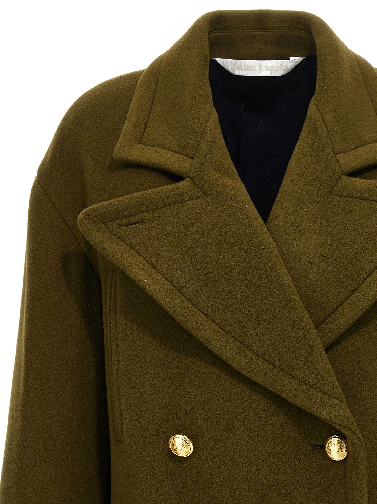 Virgin Wool Women's Coat - Palm Angels - Modalova
