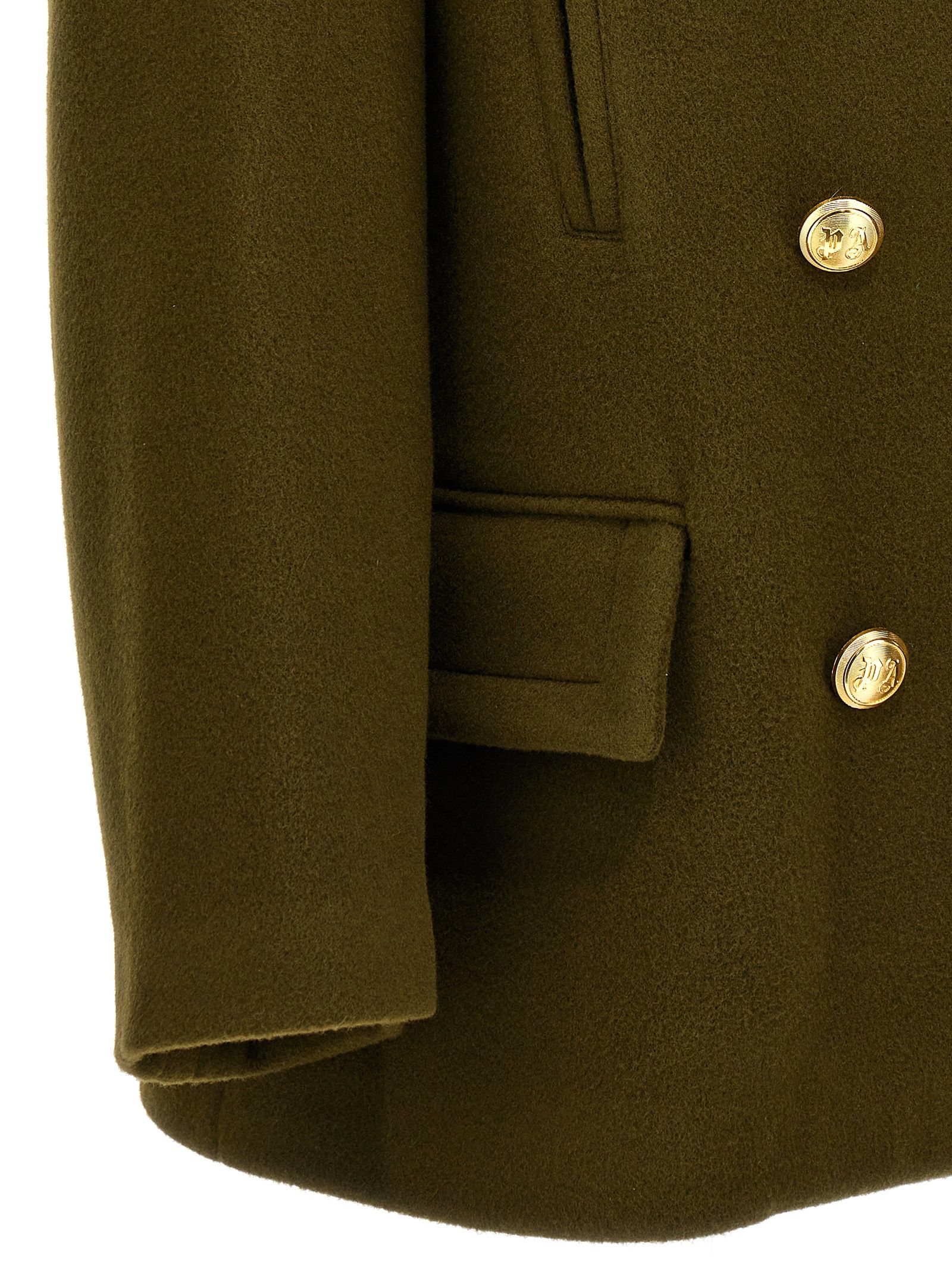 Virgin Wool Women's Coat - Palm Angels - Modalova