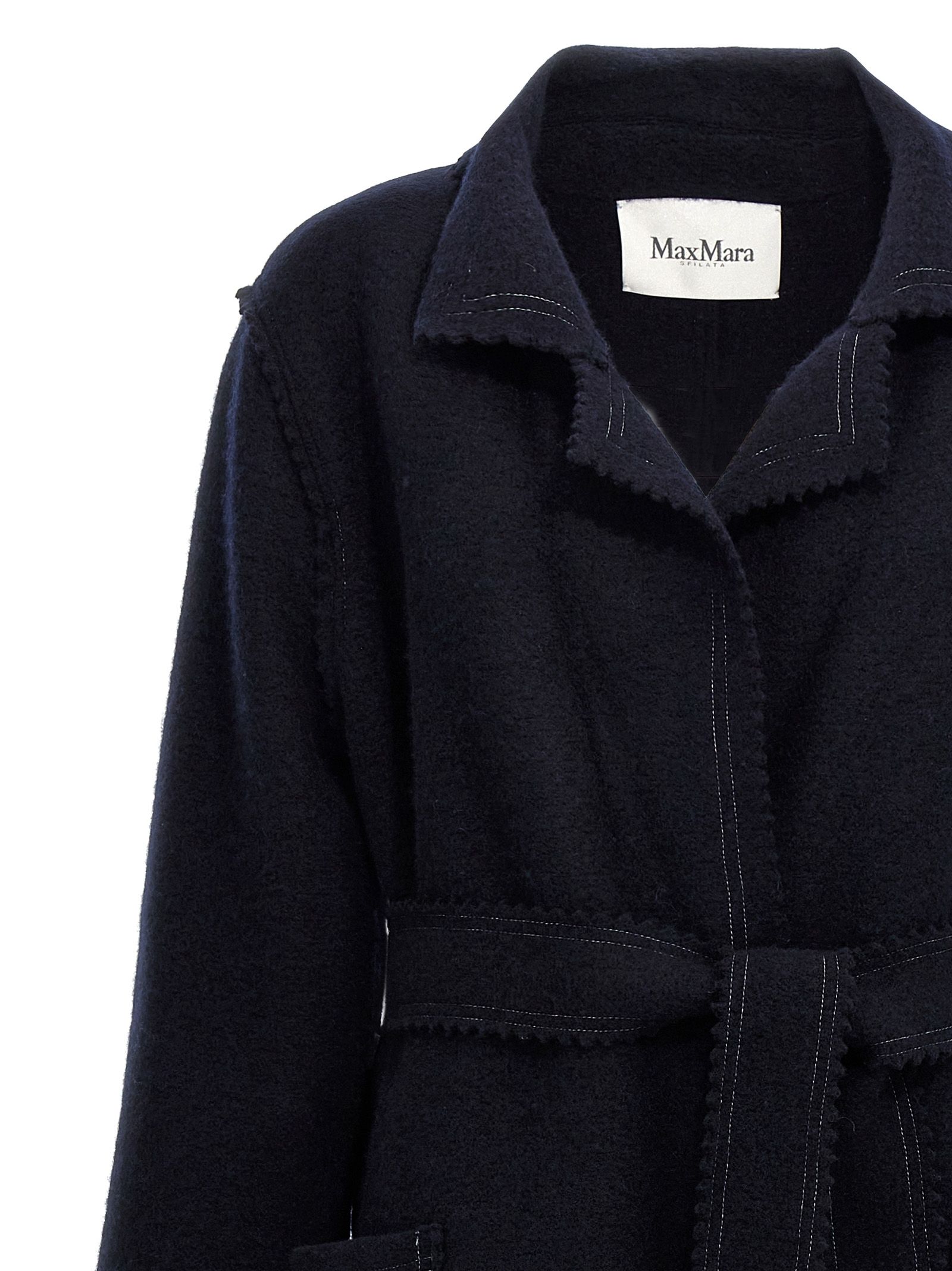 Max Mara Blue Wool Women's Coat - Max Mara - Modalova