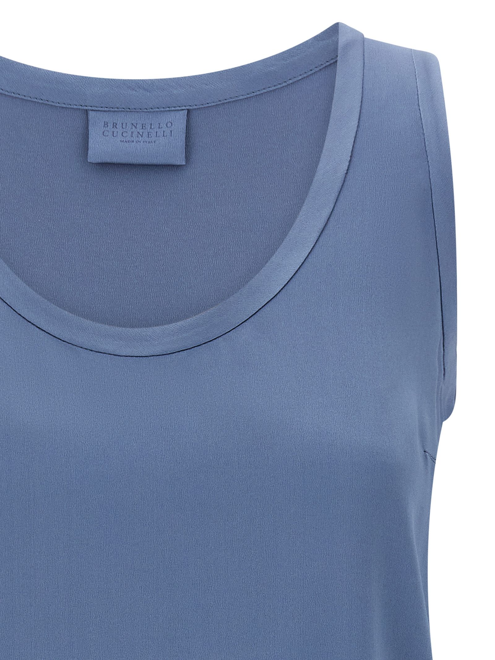 Silk Sleeveles Women's T-Shirt - Brunello Cucinelli - Modalova