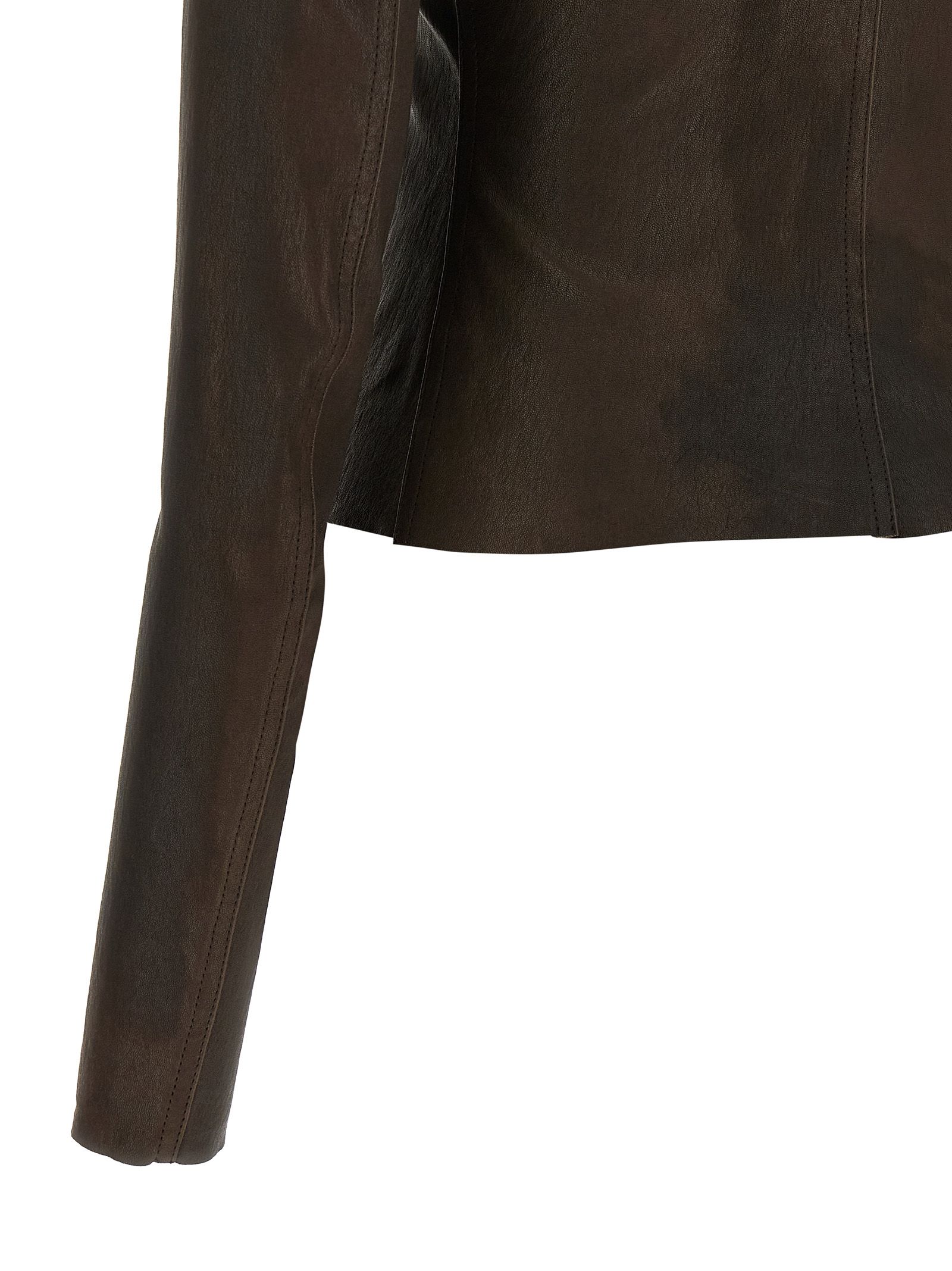 Lamb Leather Leather Women's Jacket - Rick Owens - Modalova