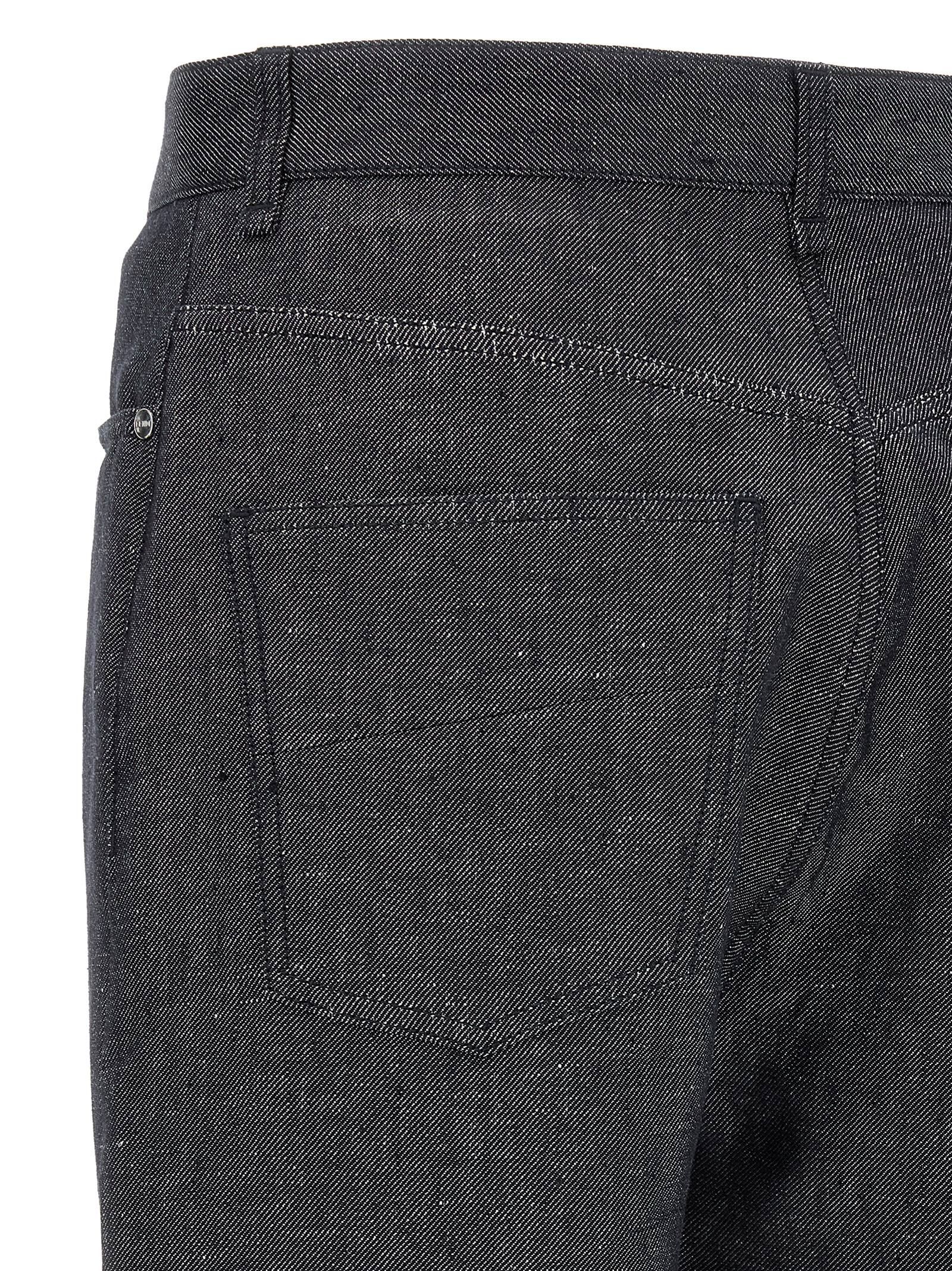 Linen Straight-Leg Men's Jeans - Fendi - Modalova