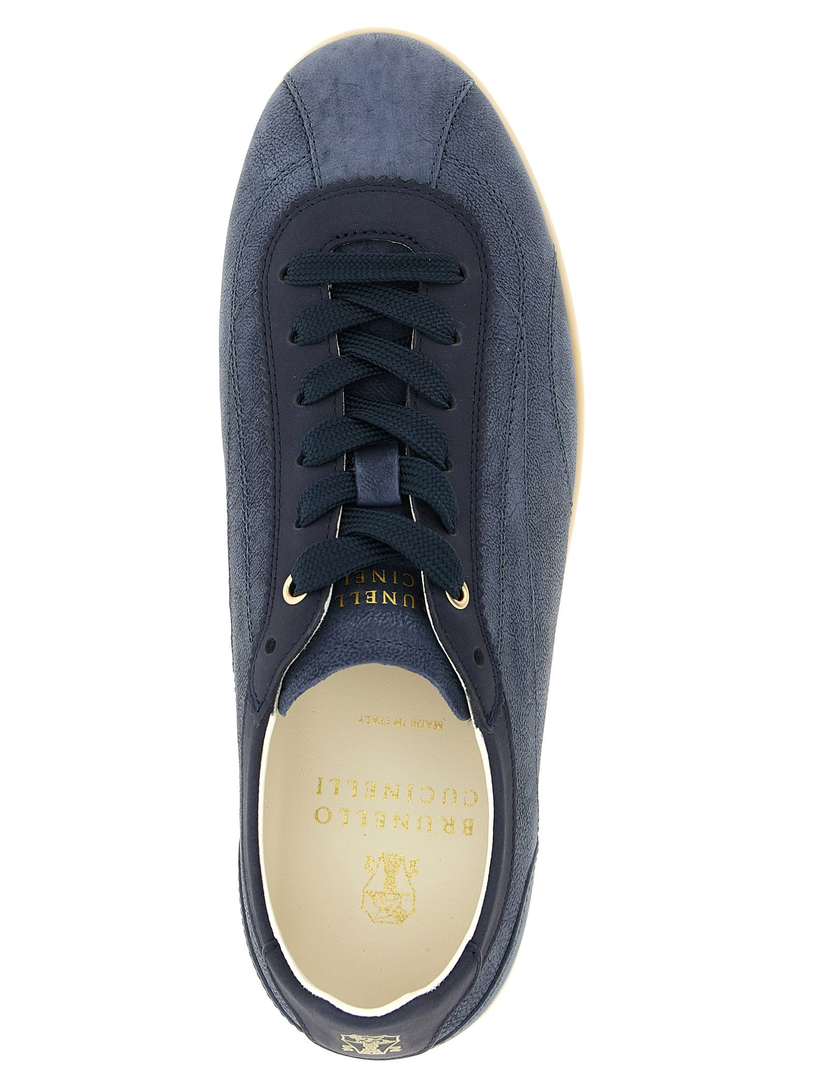 Calfskin Low Top Men's Sneakers - Brunello Cucinelli - Modalova