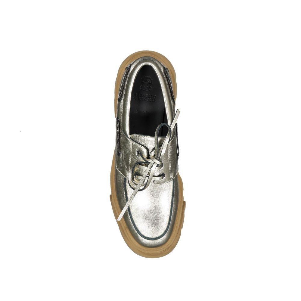 Leather Platform Women's Loafers - Brunello Cucinelli - Modalova