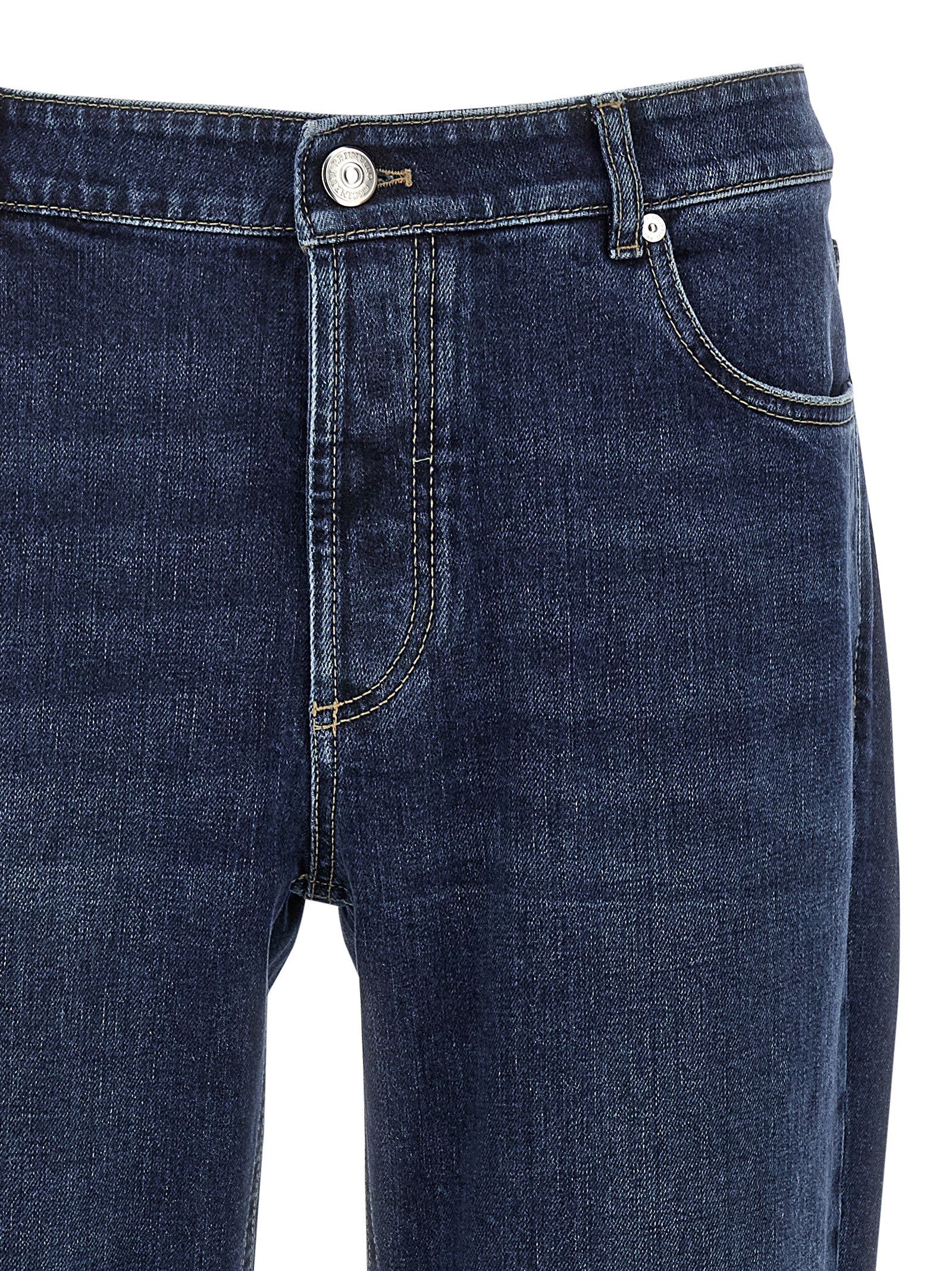Cotton Straight-Leg Men's Jeans - Brunello Cucinelli - Modalova