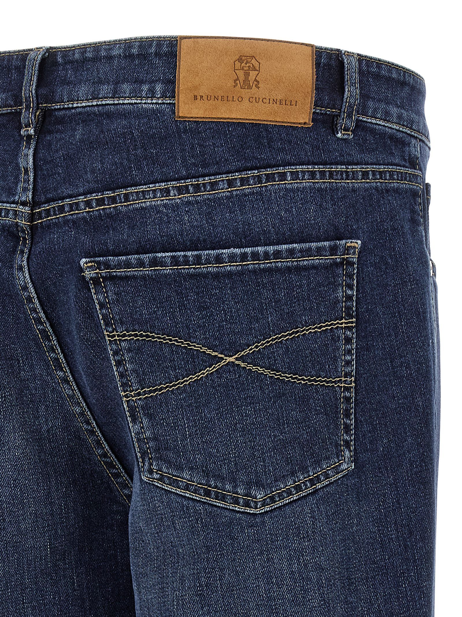 Cotton Straight-Leg Men's Jeans - Brunello Cucinelli - Modalova
