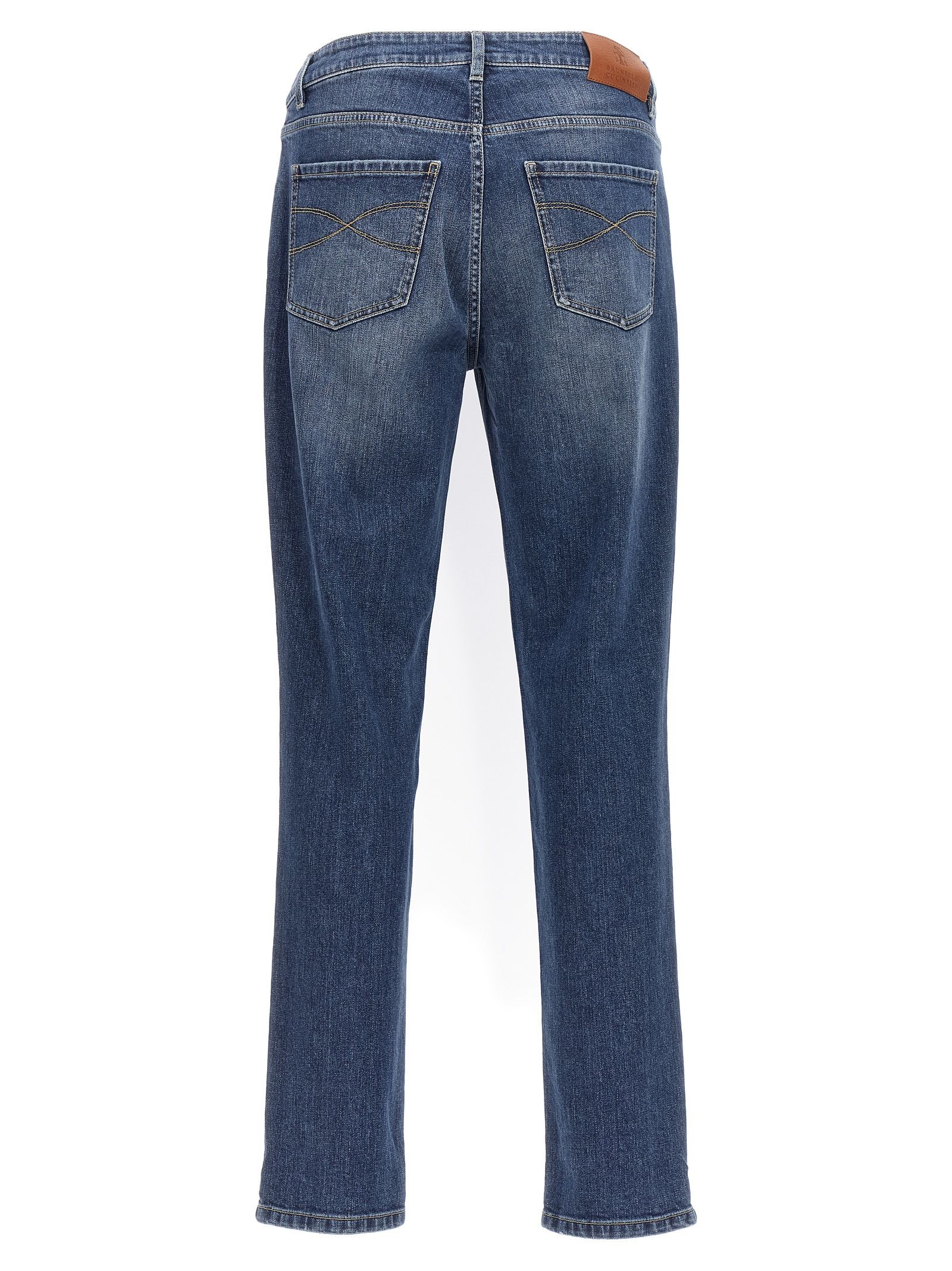 Cotton Slim Fit Men's Jeans - Brunello Cucinelli - Modalova