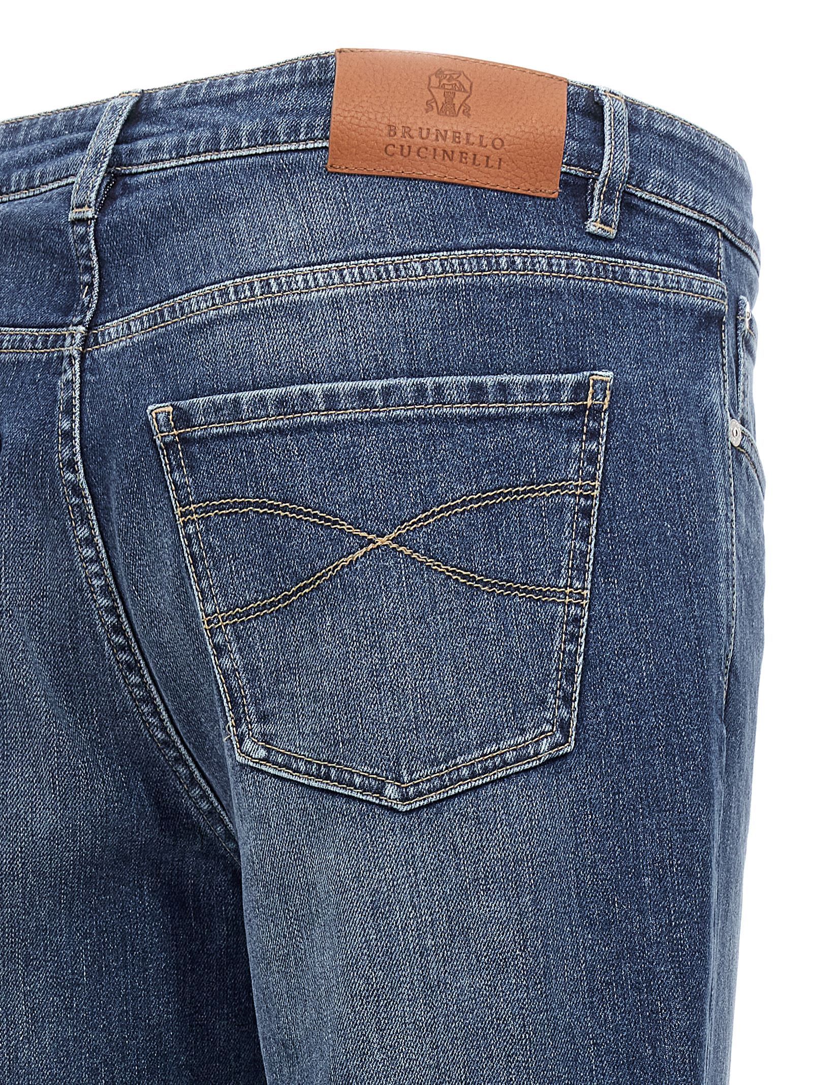 Cotton Slim Fit Men's Jeans - Brunello Cucinelli - Modalova