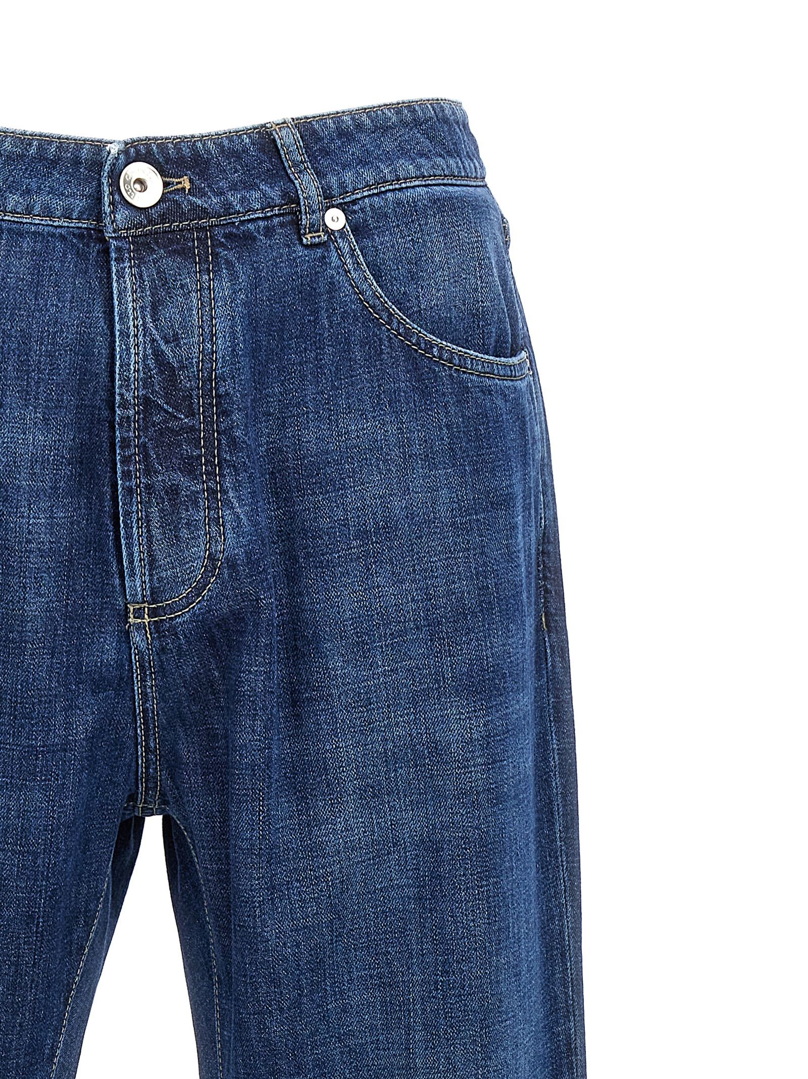Cotton Relaxed Fit Men's Jeans - Brunello Cucinelli - Modalova