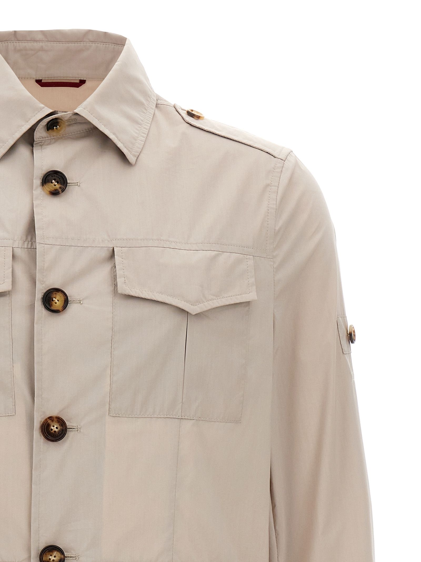 Cotton Full-Length Men's Jacket - Brunello Cucinelli - Modalova