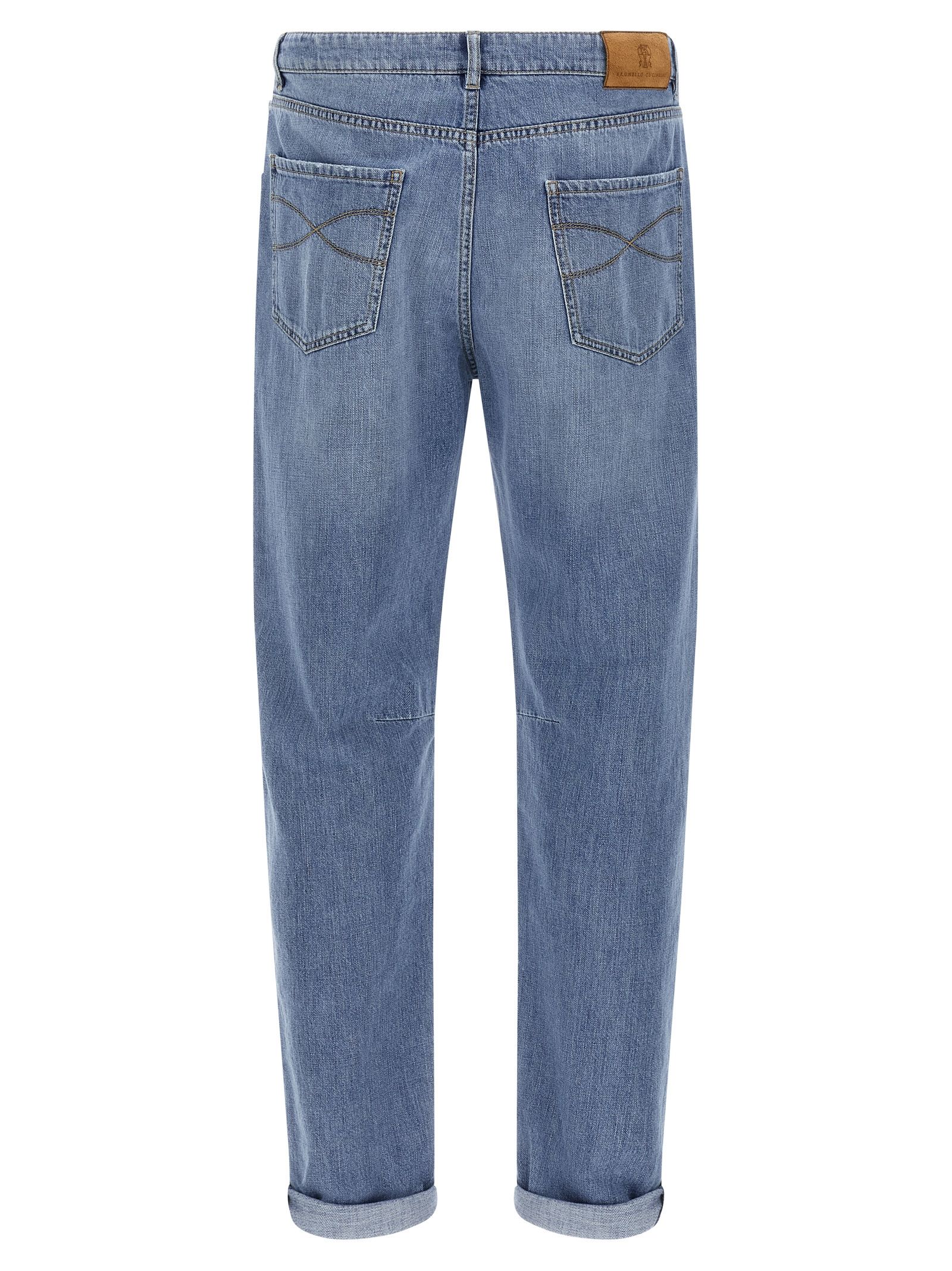 Cotton Straight-Leg Men's Jeans - Brunello Cucinelli - Modalova