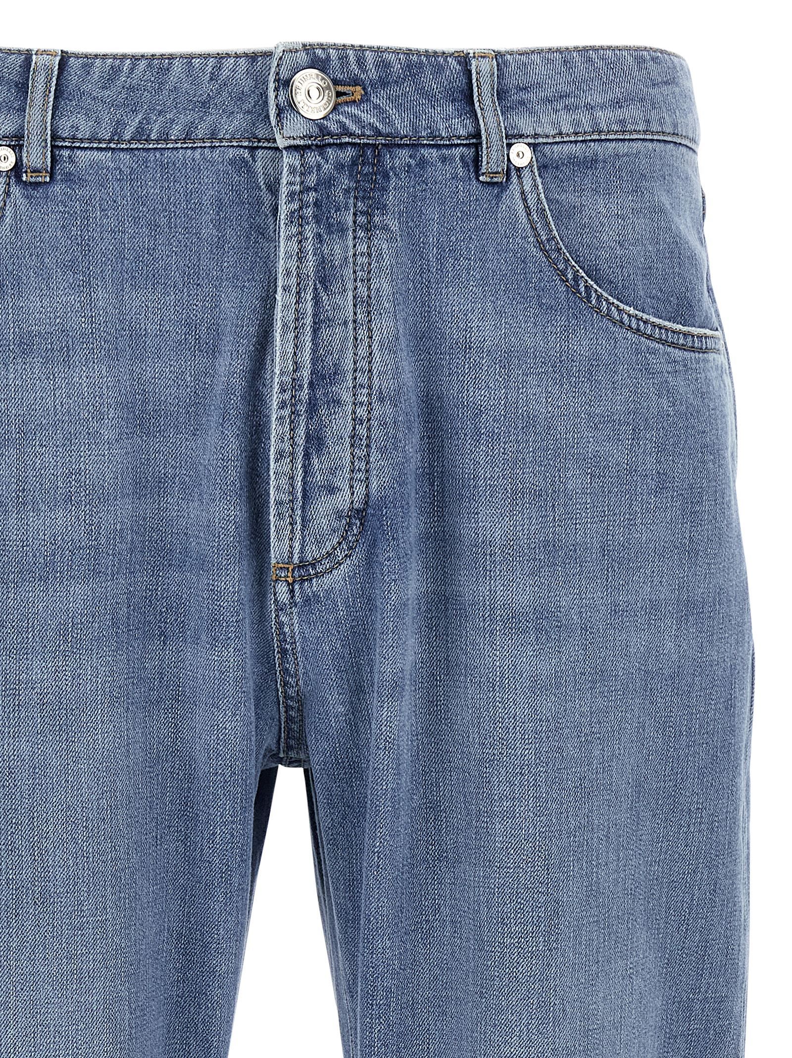 Cotton Straight-Leg Men's Jeans - Brunello Cucinelli - Modalova