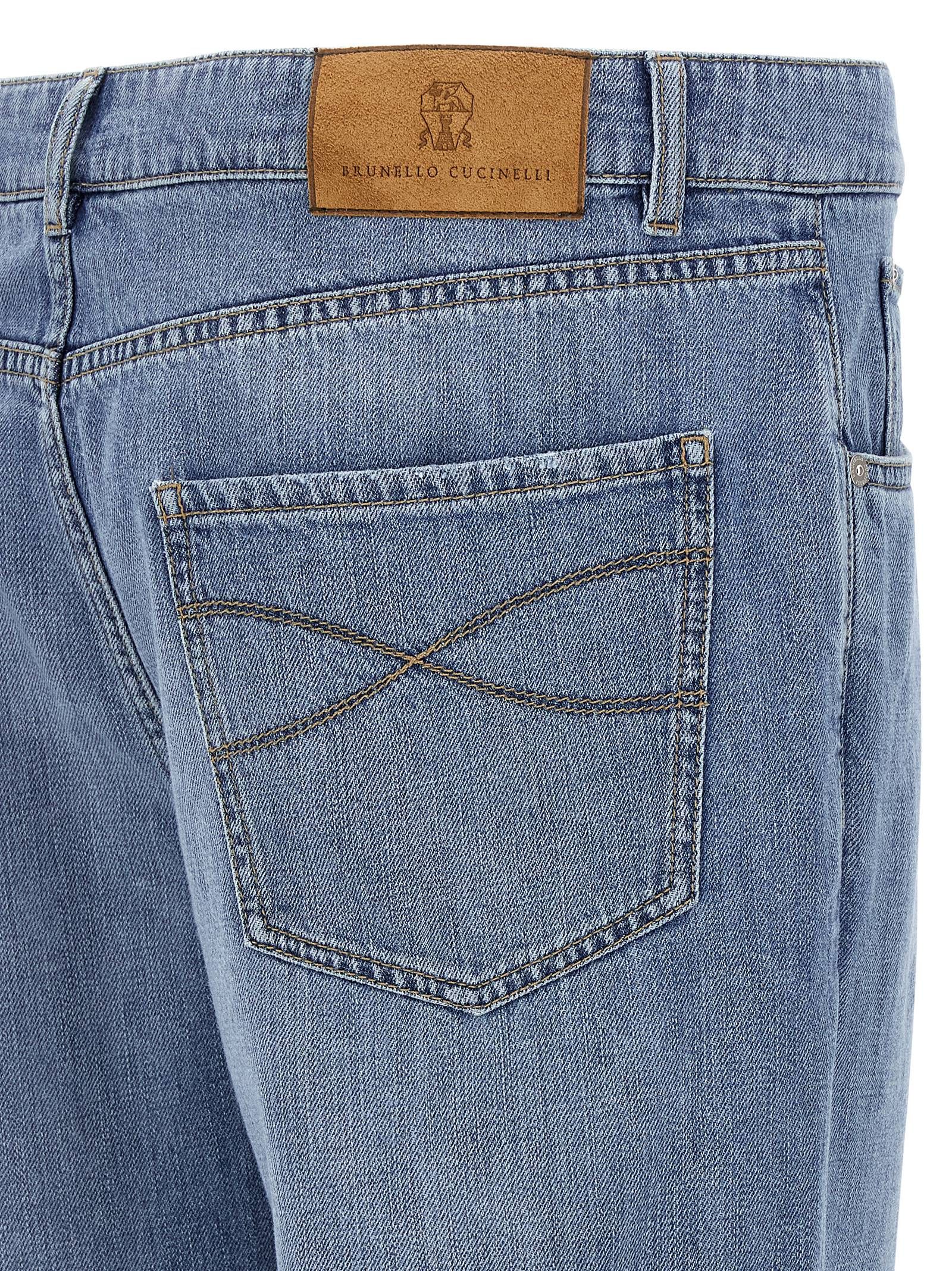 Cotton Straight-Leg Men's Jeans - Brunello Cucinelli - Modalova