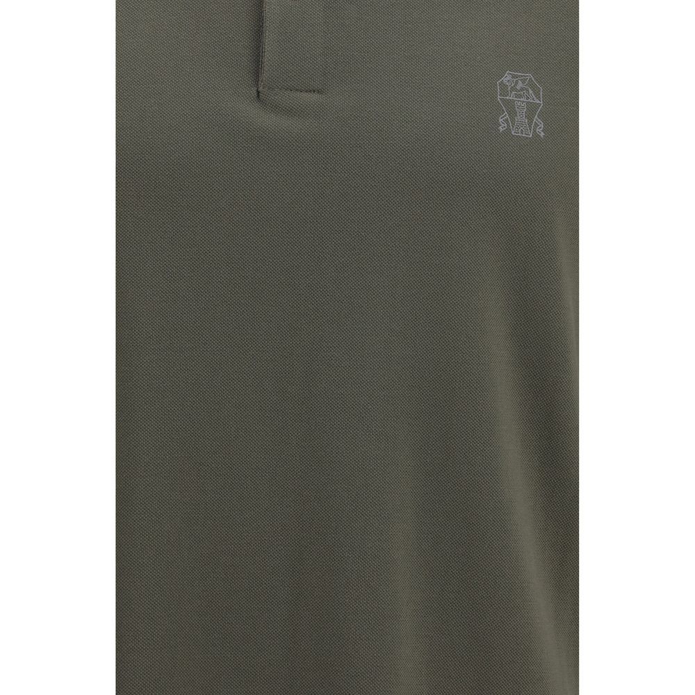 Cotton Polo Men's Shirt - Brunello Cucinelli - Modalova