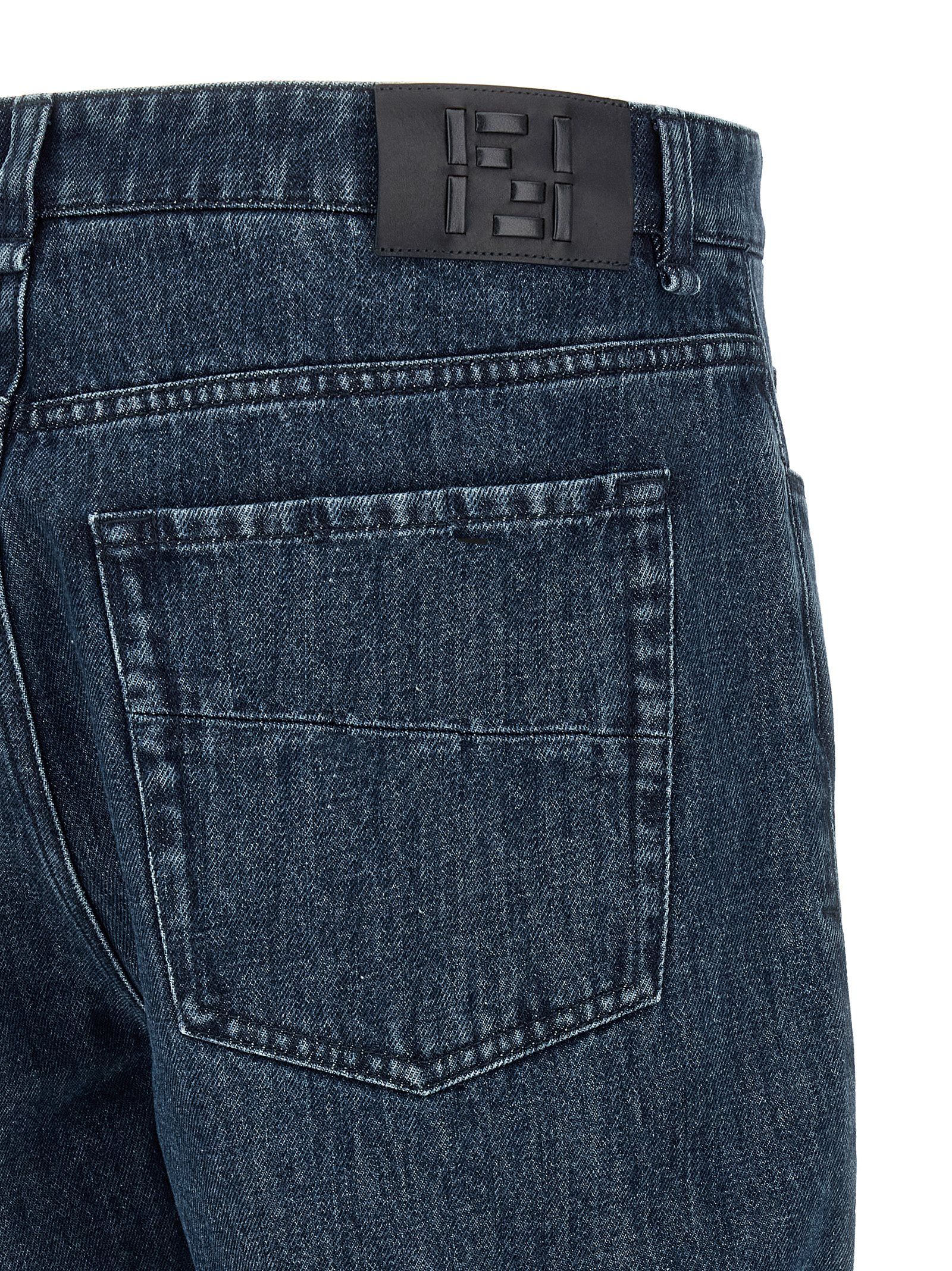 Cotton Flared Men's Jeans - Fendi - Modalova