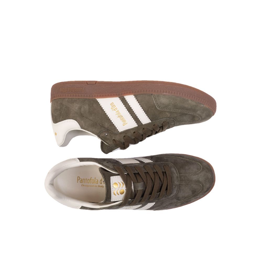 Green Suede Men's Men's Sneaker - Pantofola D'Oro - Modalova