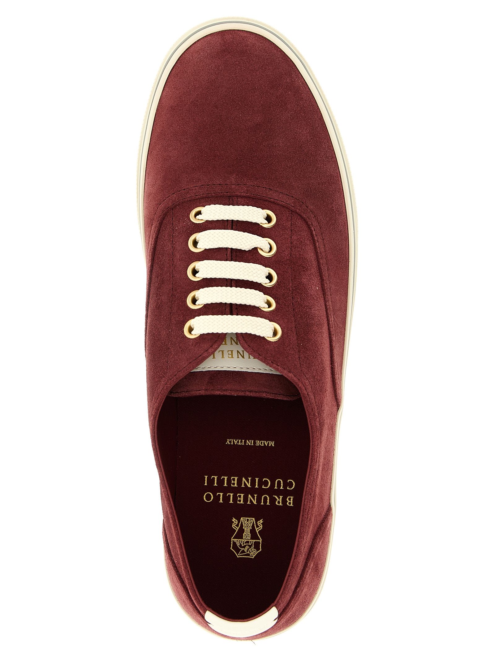Calfskin Low Top Men's Sneakers - Brunello Cucinelli - Modalova