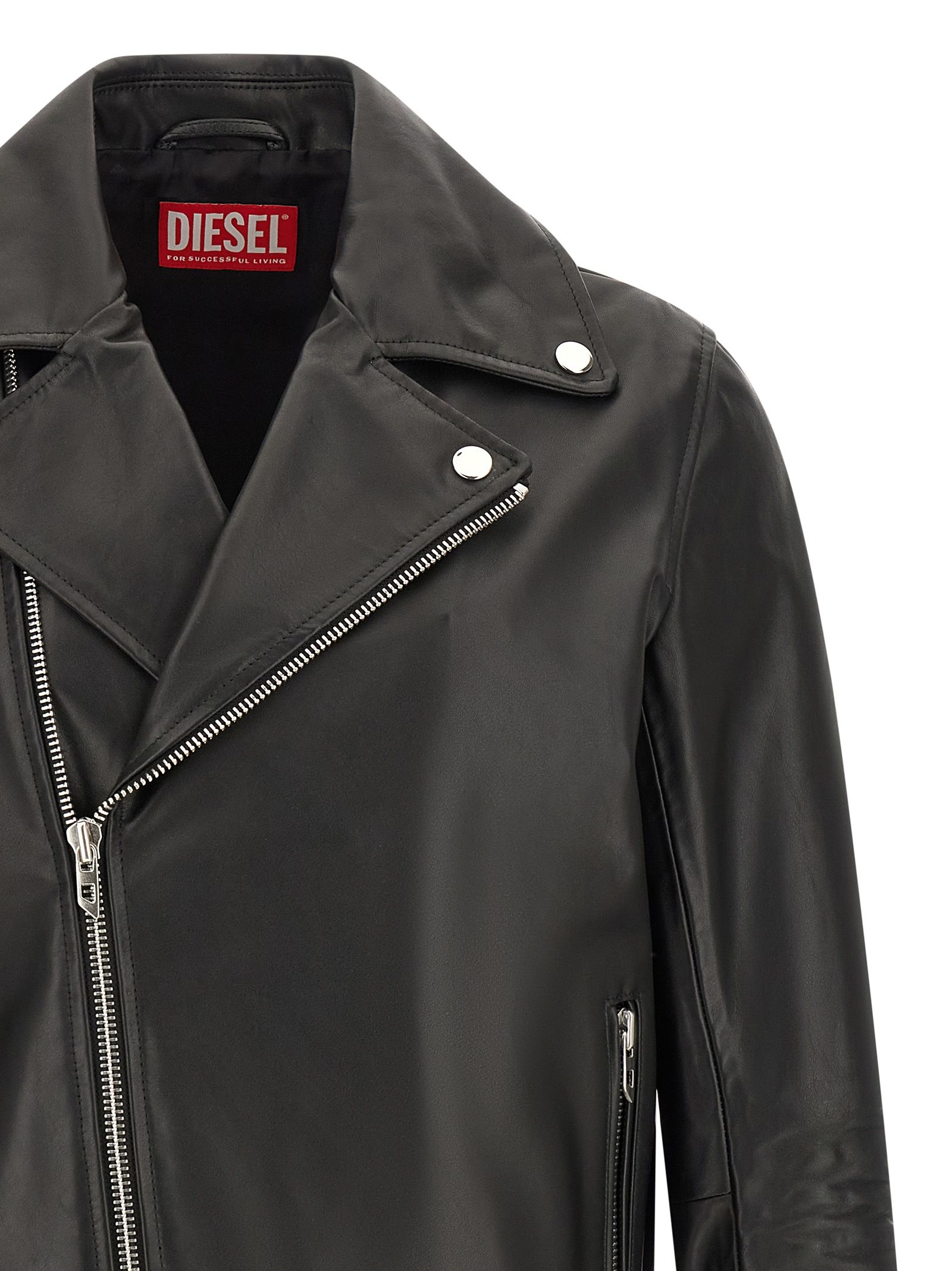 Cowhide Leather Men's Jacket - Diesel - Modalova