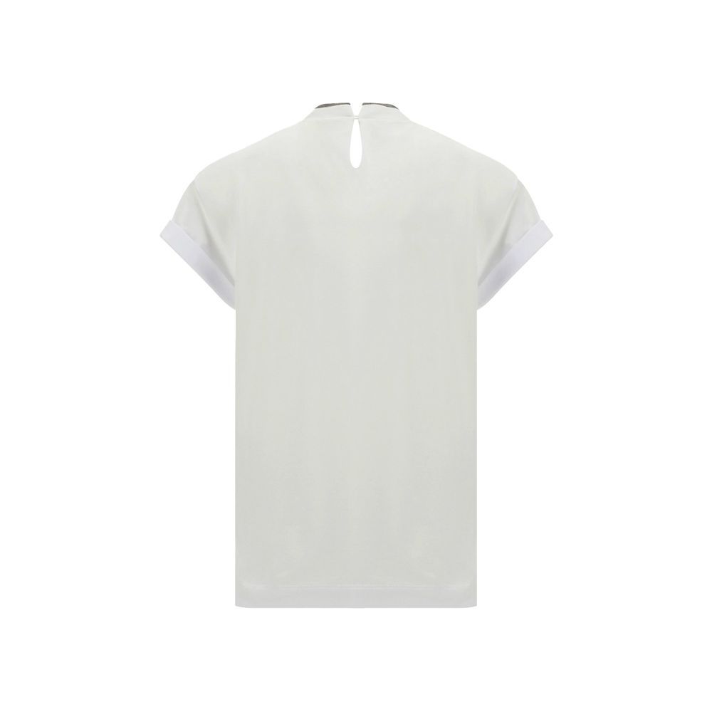 Elastane Women's T-Shirt - Brunello Cucinelli - Modalova