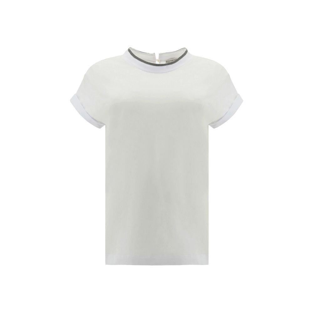 Elastane Women's T-Shirt - Brunello Cucinelli - Modalova