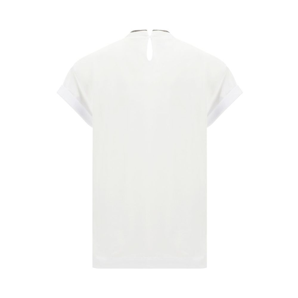 Elastane Women's T-Shirt - Brunello Cucinelli - Modalova